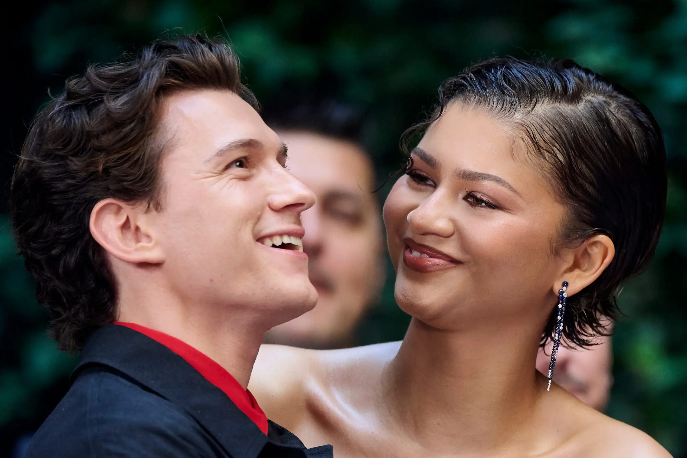 Actor Tom Holland and actress Zendaya attend to photocall of Spider-Man: Brand New Day at Four Season Hotel on June 15, 2026 in Madrid, Spain.