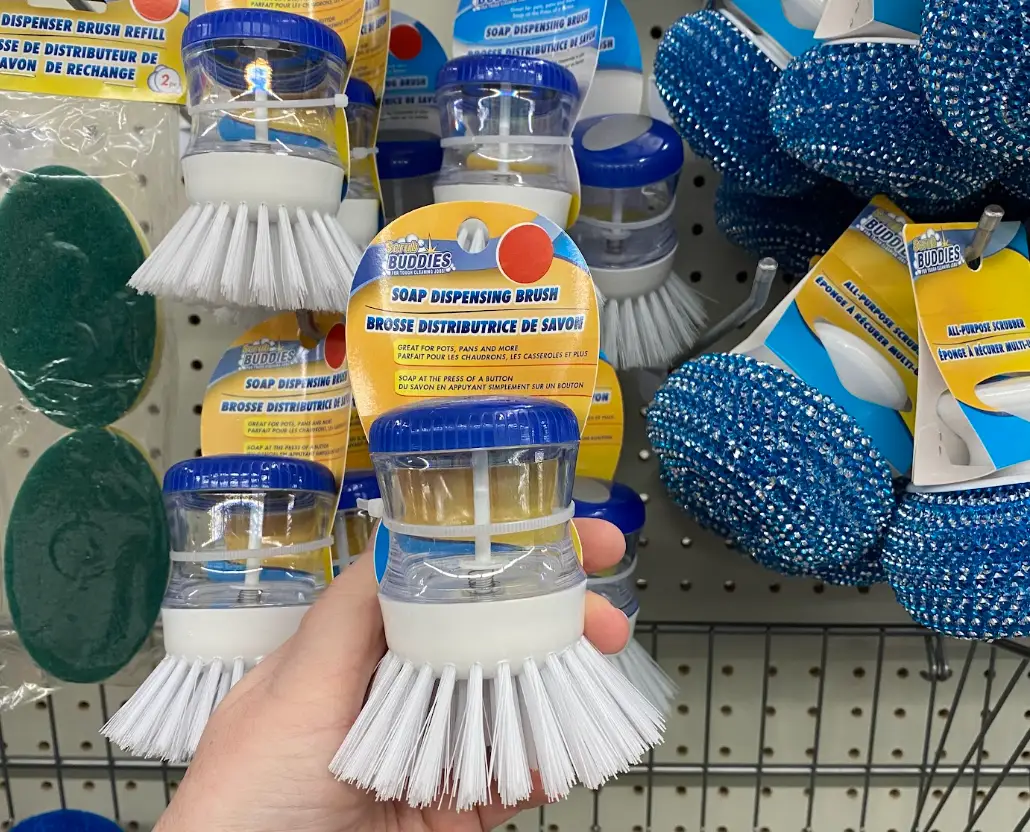 Scrub Buddies soap-dispensing brush.