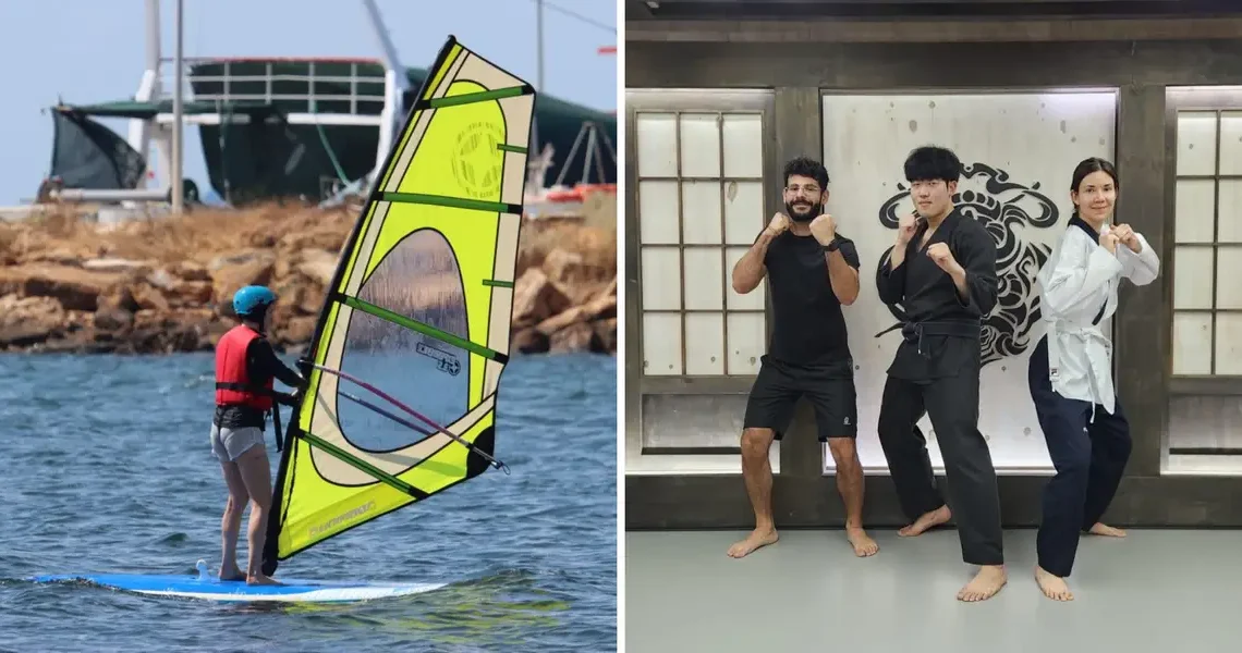 Traveling with just a backpack taught me that I don’t need special clothes to exercise. I wear the same outfit for all my workouts.
