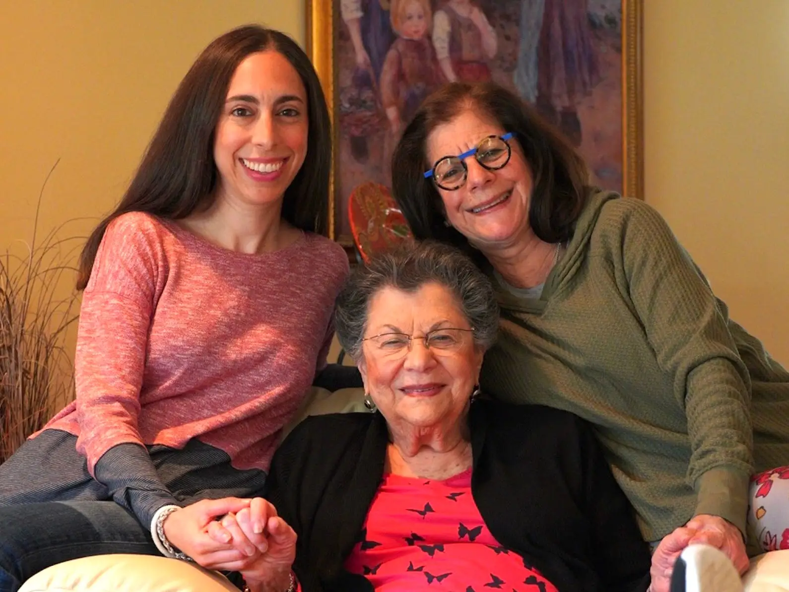 The author with her grandmother and mother.