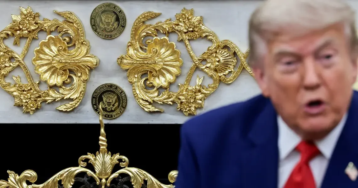 Gold, gold, and more gold: All of the changes Trump has made to the Oval Office