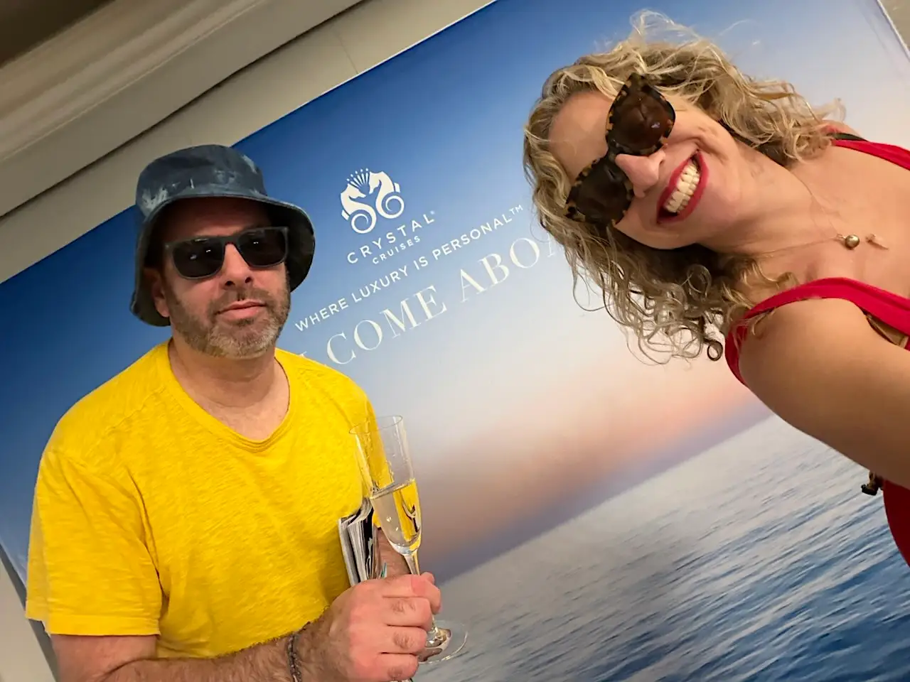 The author and her husband on a cruise.