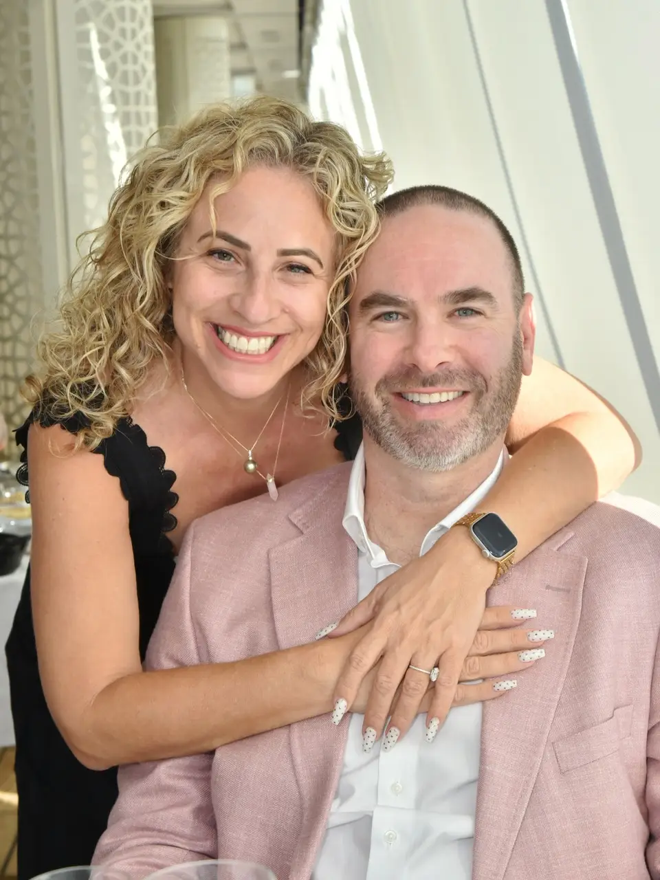 the author and her husband on the cruise