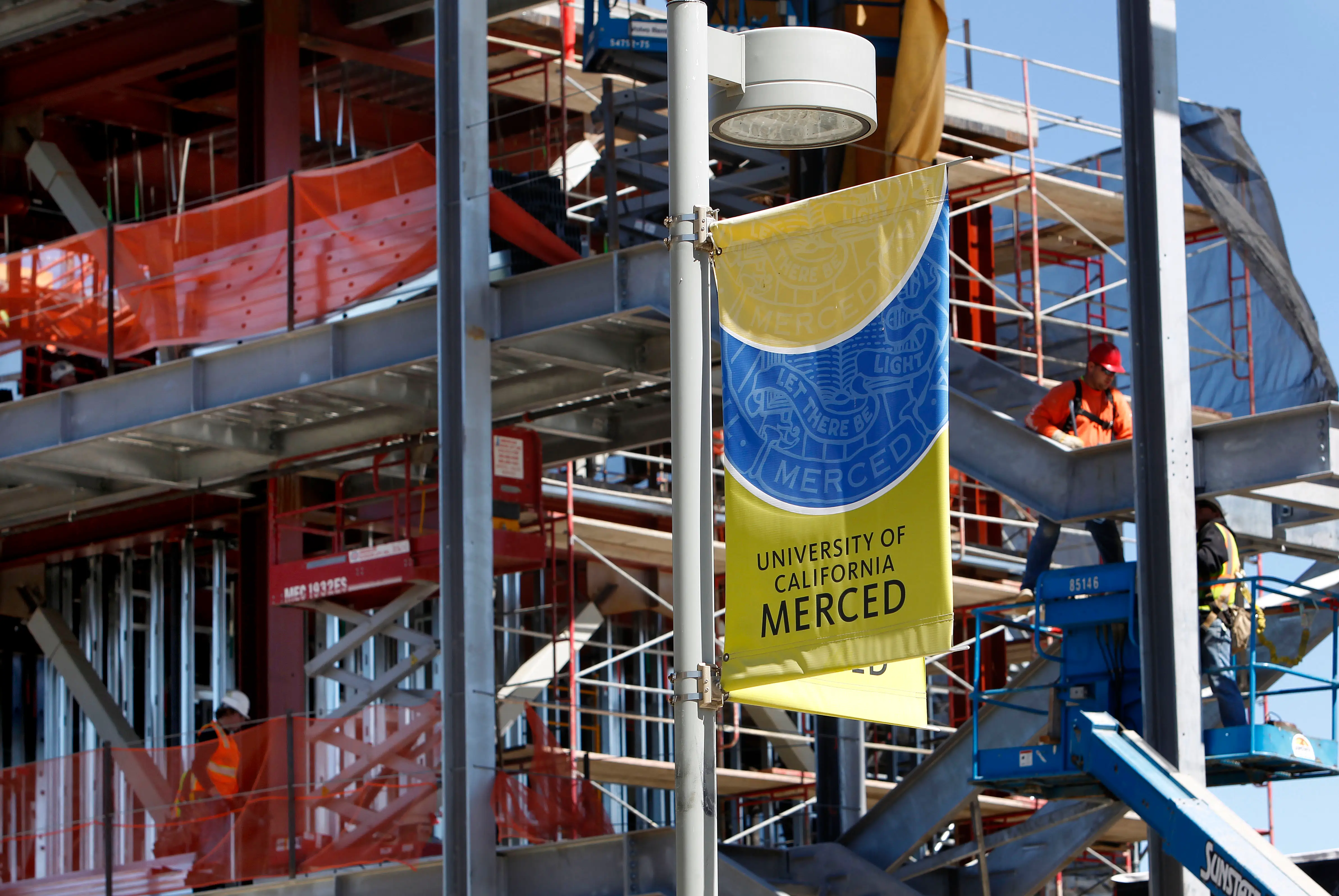 Construction of a new Student Services building on the UC Merced campus on Tuesday April 16, 2013, in Merced, Ca.