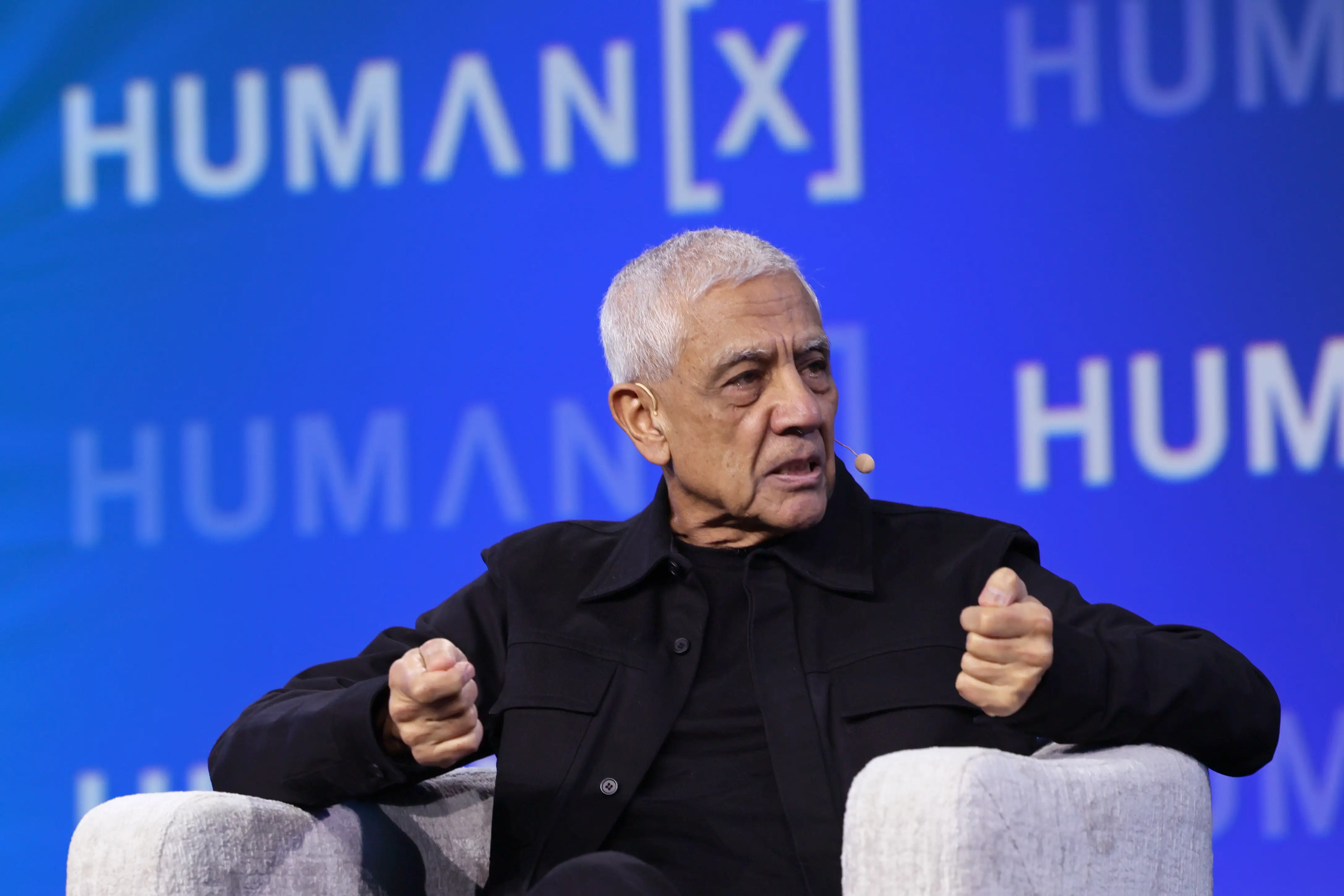 APRIL 08: Vinod Khosla speaks onstage during the 