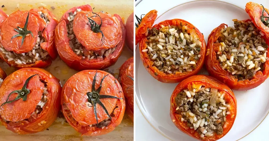 My dad’s Greek stuffed tomatoes are perfect for a healthy summer dinner