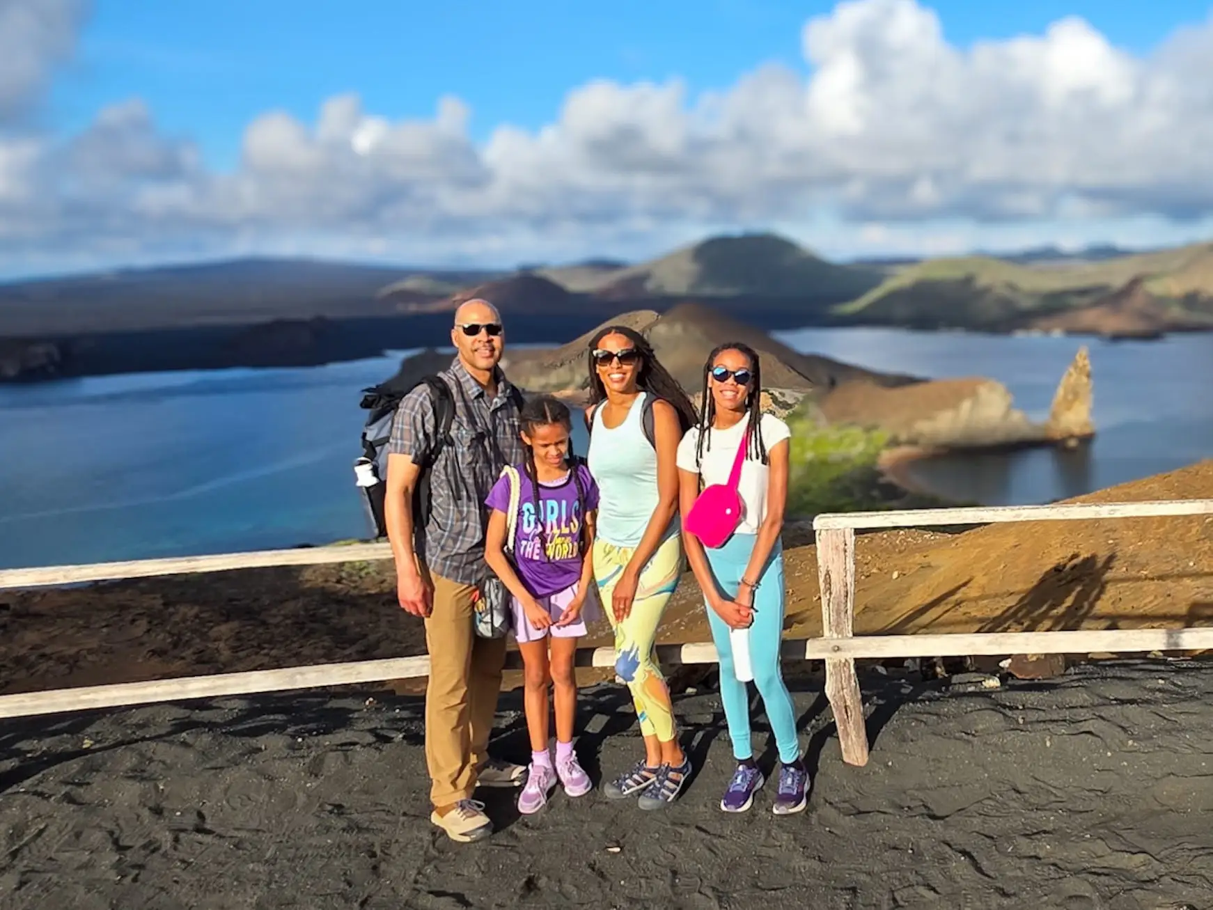 The author's family in the Galápagos Islands.