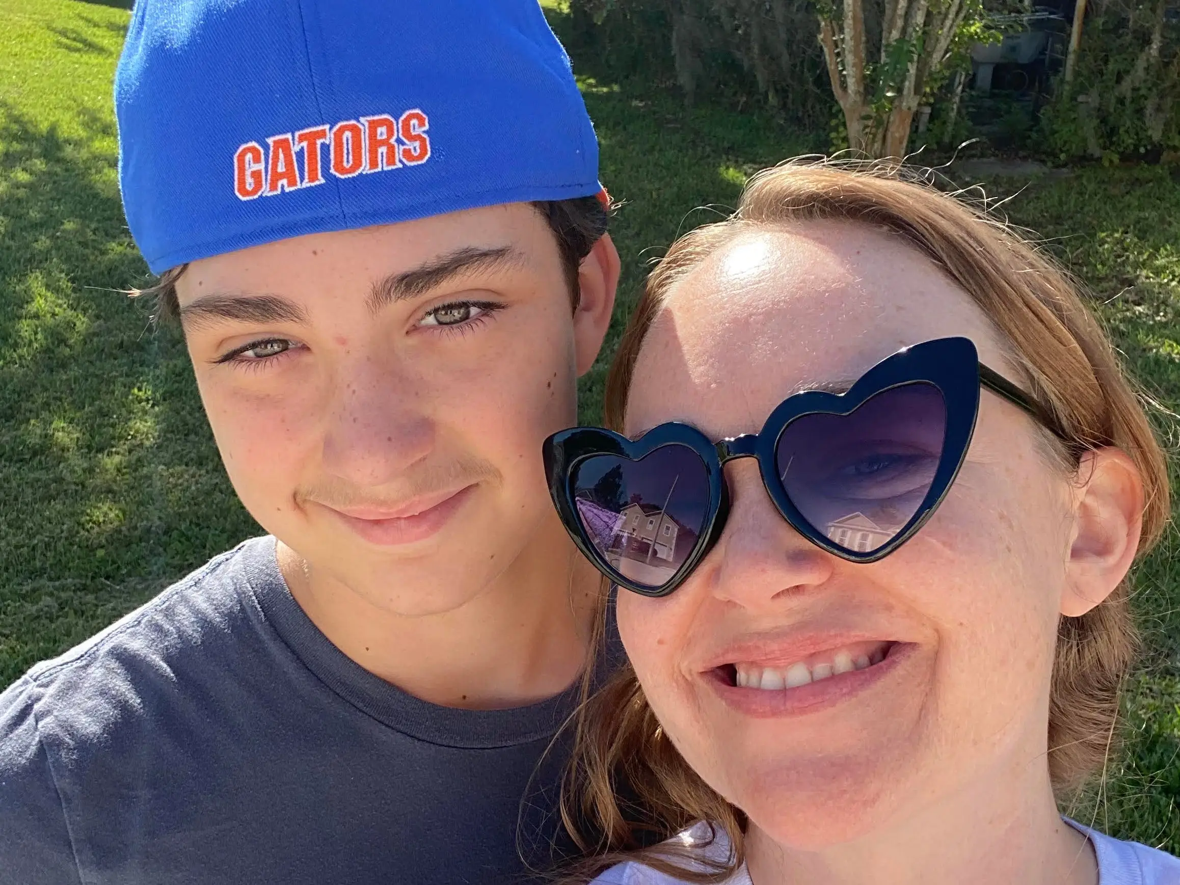 The author and her son.