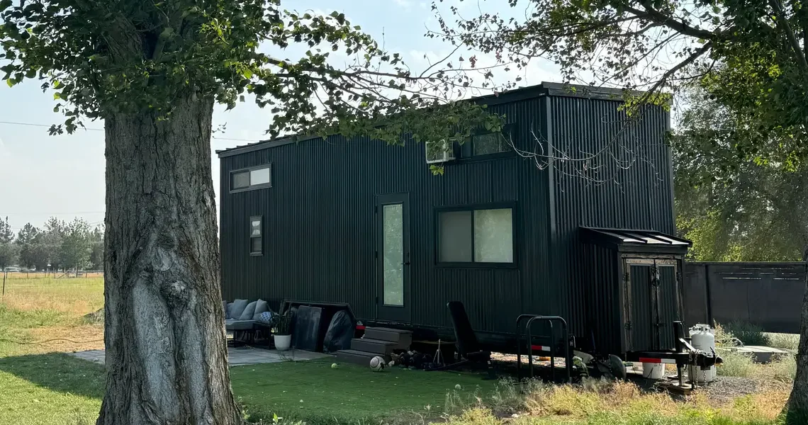 We moved our 350-square-foot tiny home from the mountains of California to a city in the Pacific Northwest