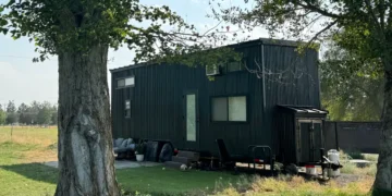 We moved our 350-square-foot tiny home from the mountains of California to a city in the Pacific Northwest