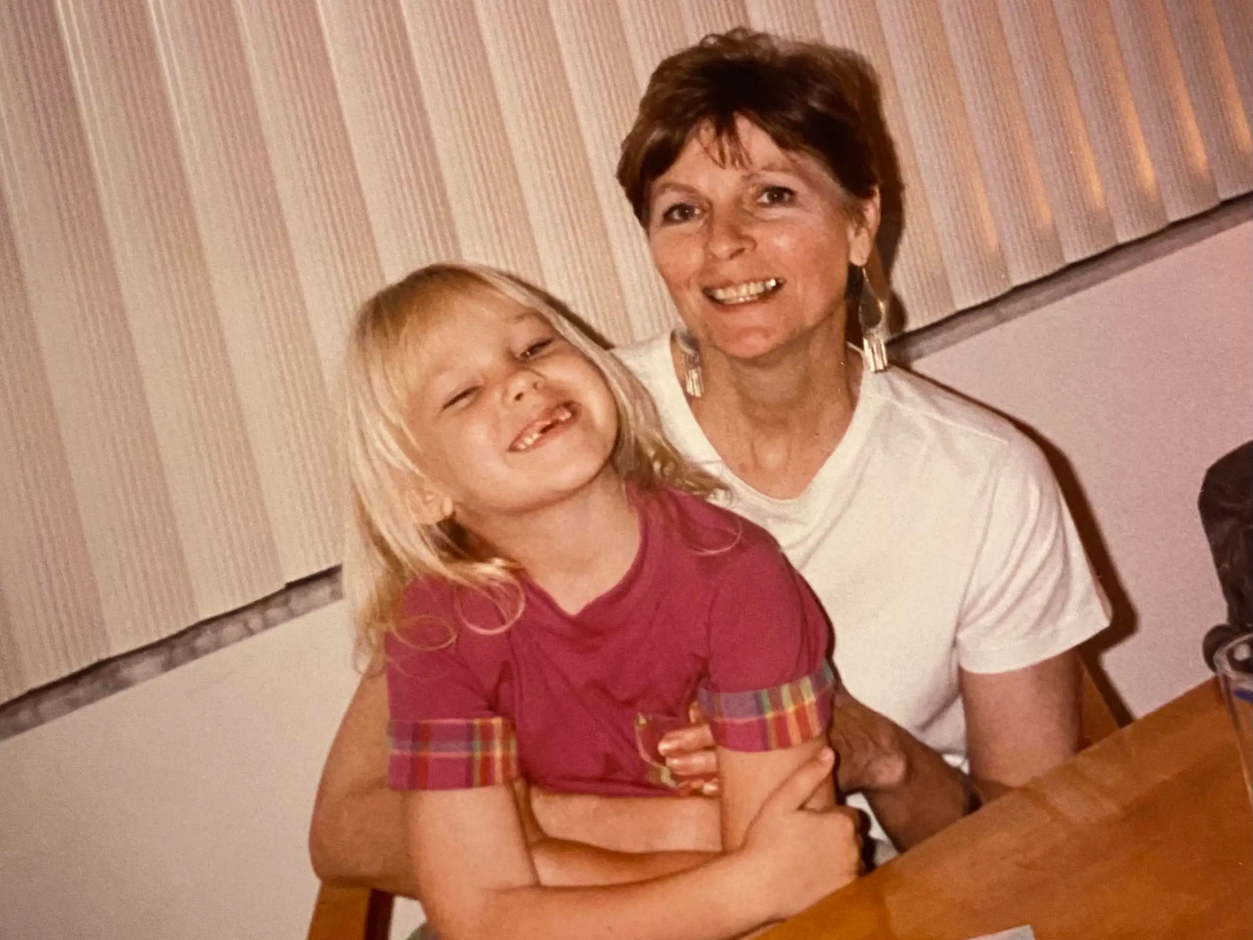 old photo of grandma and grandaughter