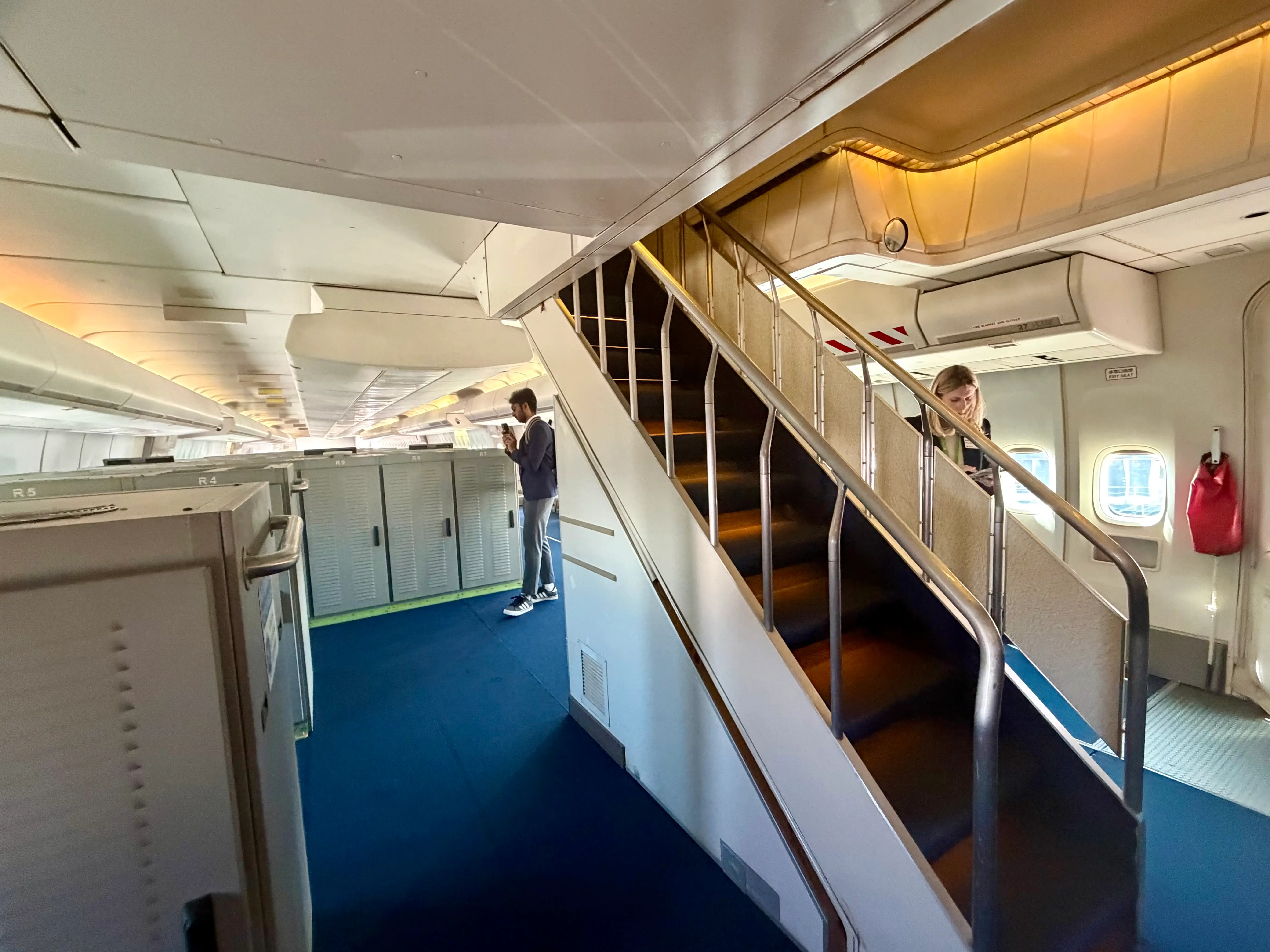The stairs to the 747 upper level.