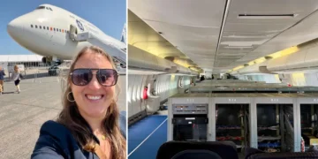 We toured a specially modified Boeing 747 used as a ‘flying laboratory’ to test new jet engines. See inside.