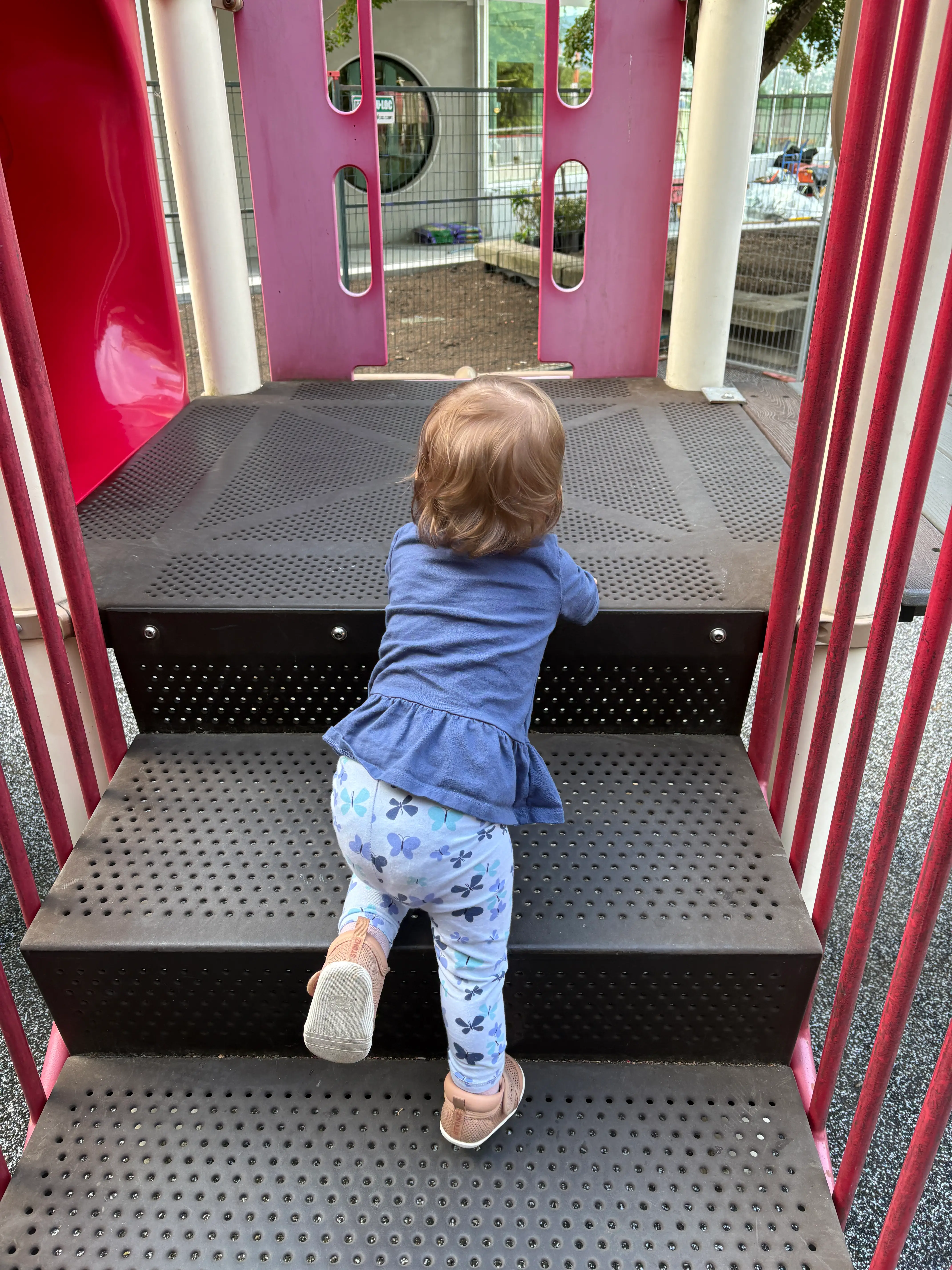 the author's daughter at the playground