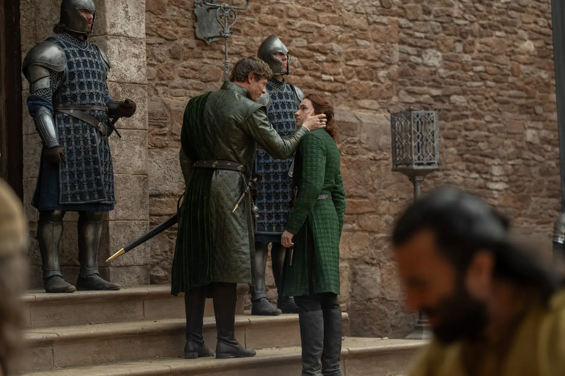 James Norton and Benjamin Evan Ainsworth as Ormund Hightower and Daeron Targaryen in 