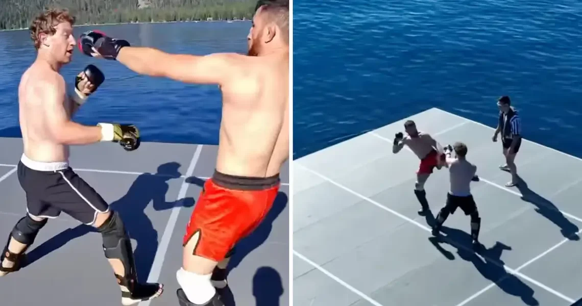 Zuckerberg brings back the floating battle barge to spar with UFC fighter Merab Dvalishvili