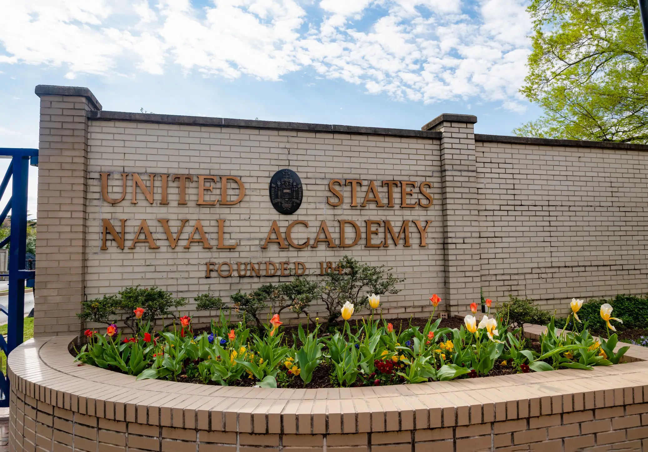 The entrance to the United States Naval Academy.