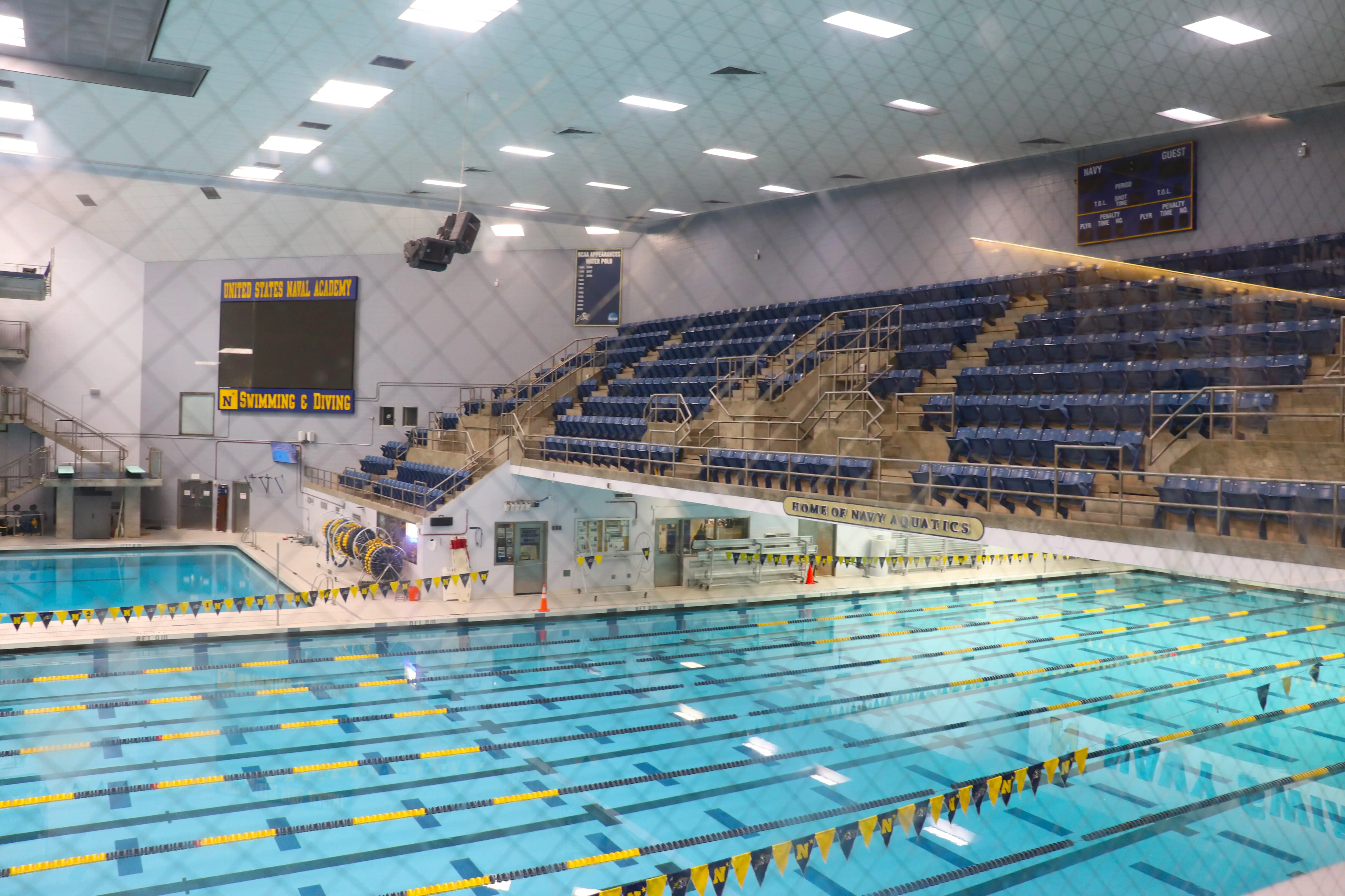 An Olympic-size pool at Lejeune Hall.