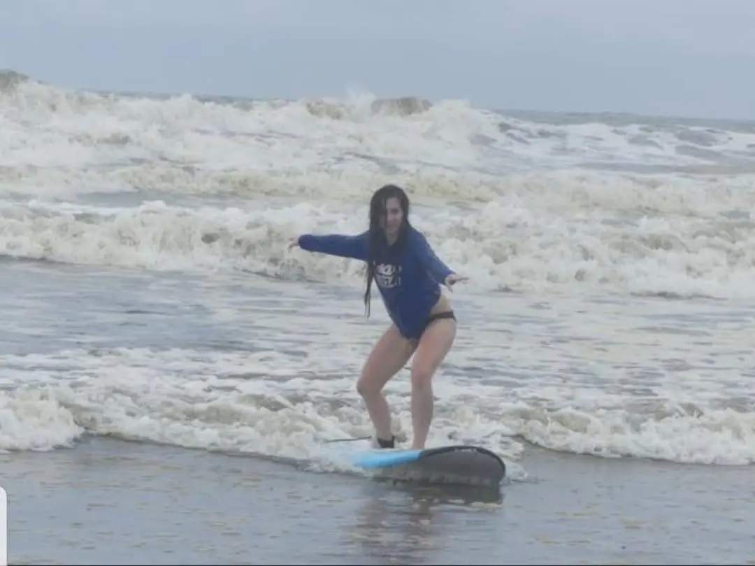 The author surfing.