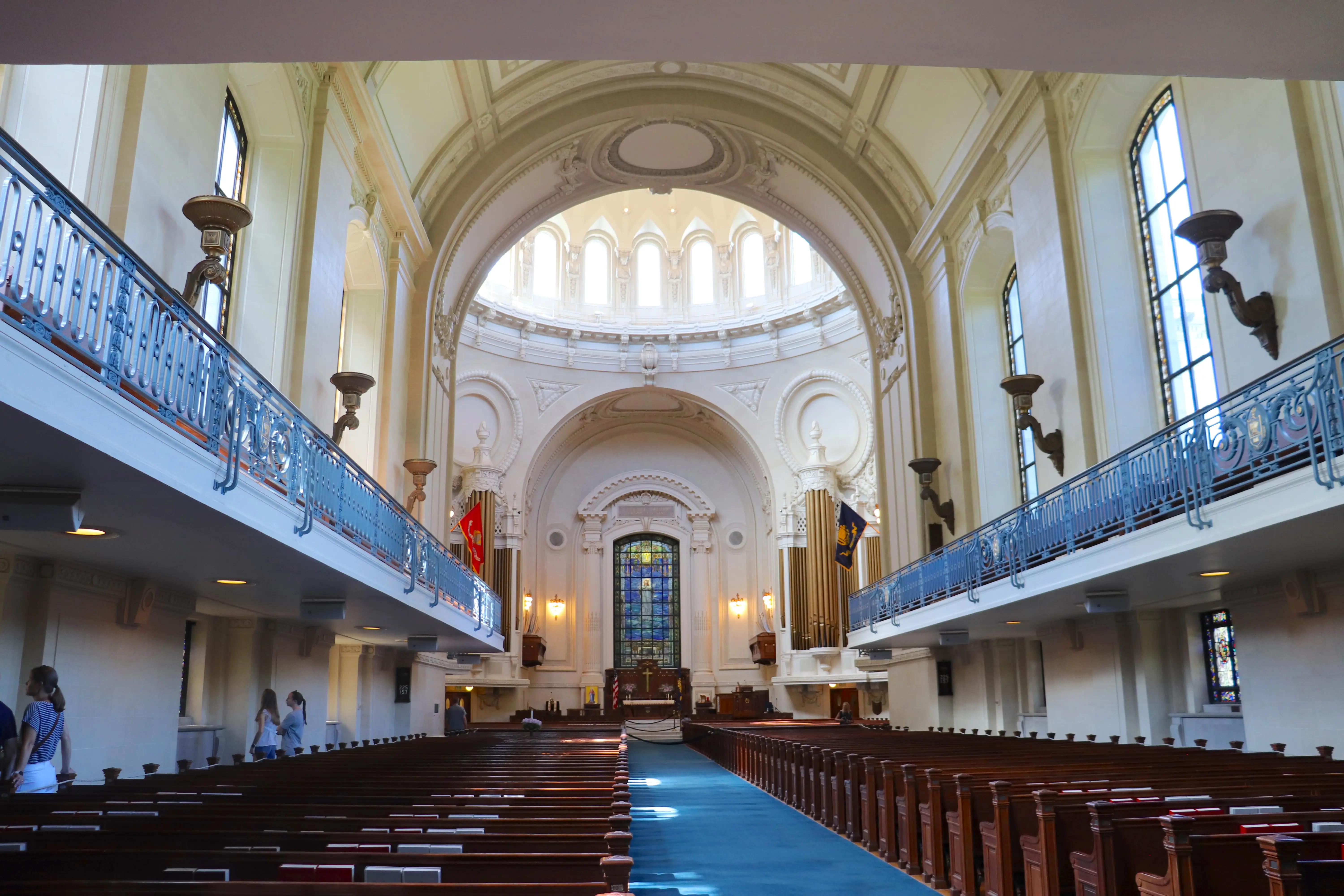 Inside the US Naval Academy Chapel.