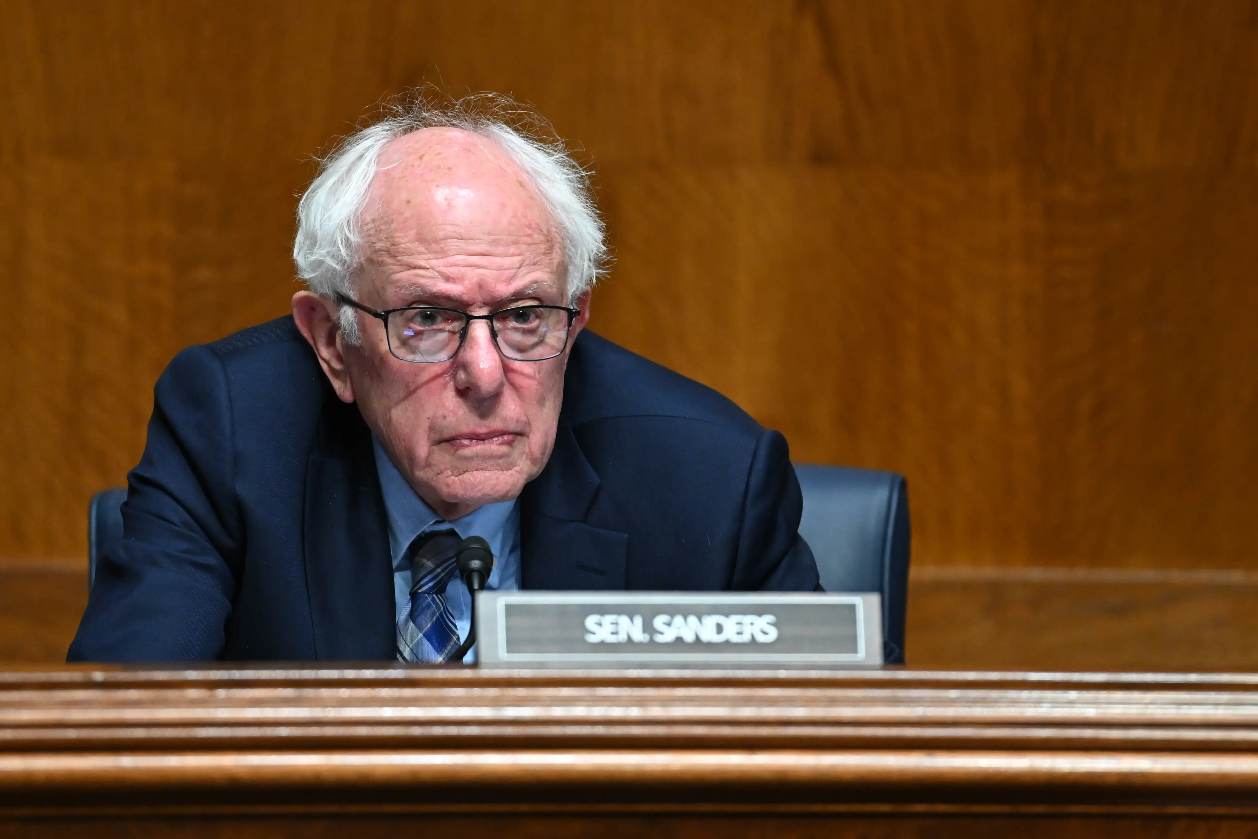 Senator Bernie Sanders is pictured.