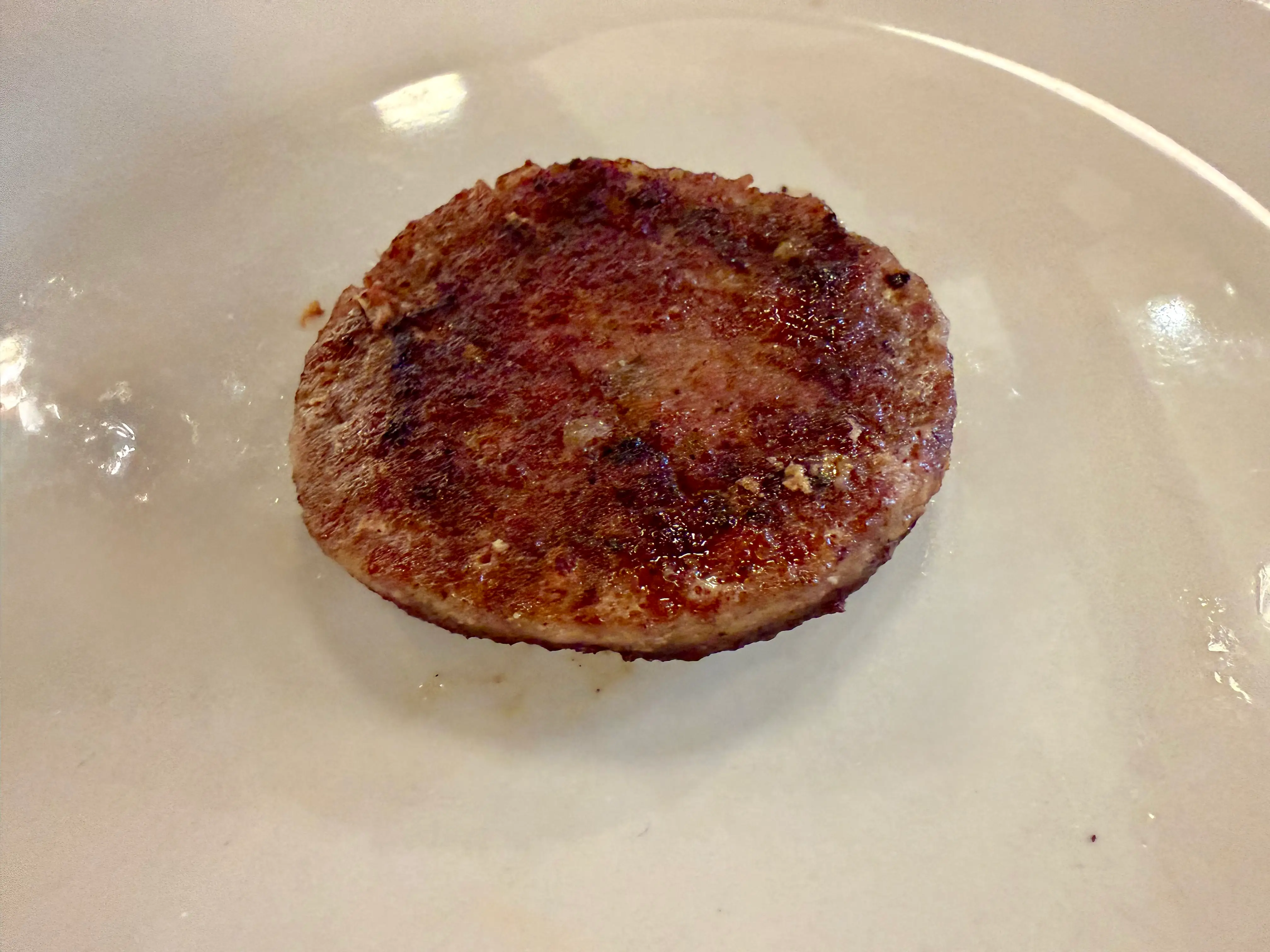 sausage patty on plate