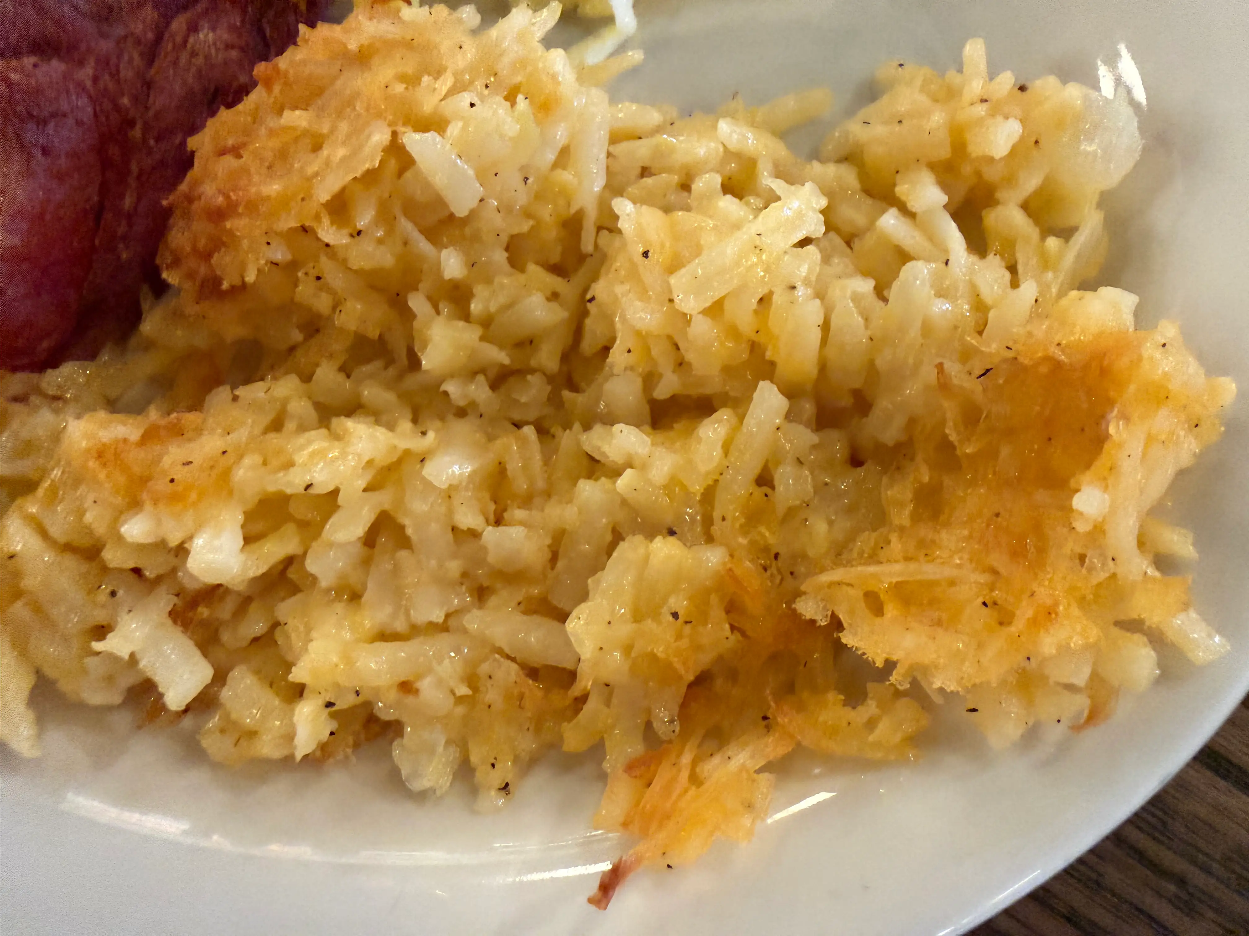 Hashbrowns on plate