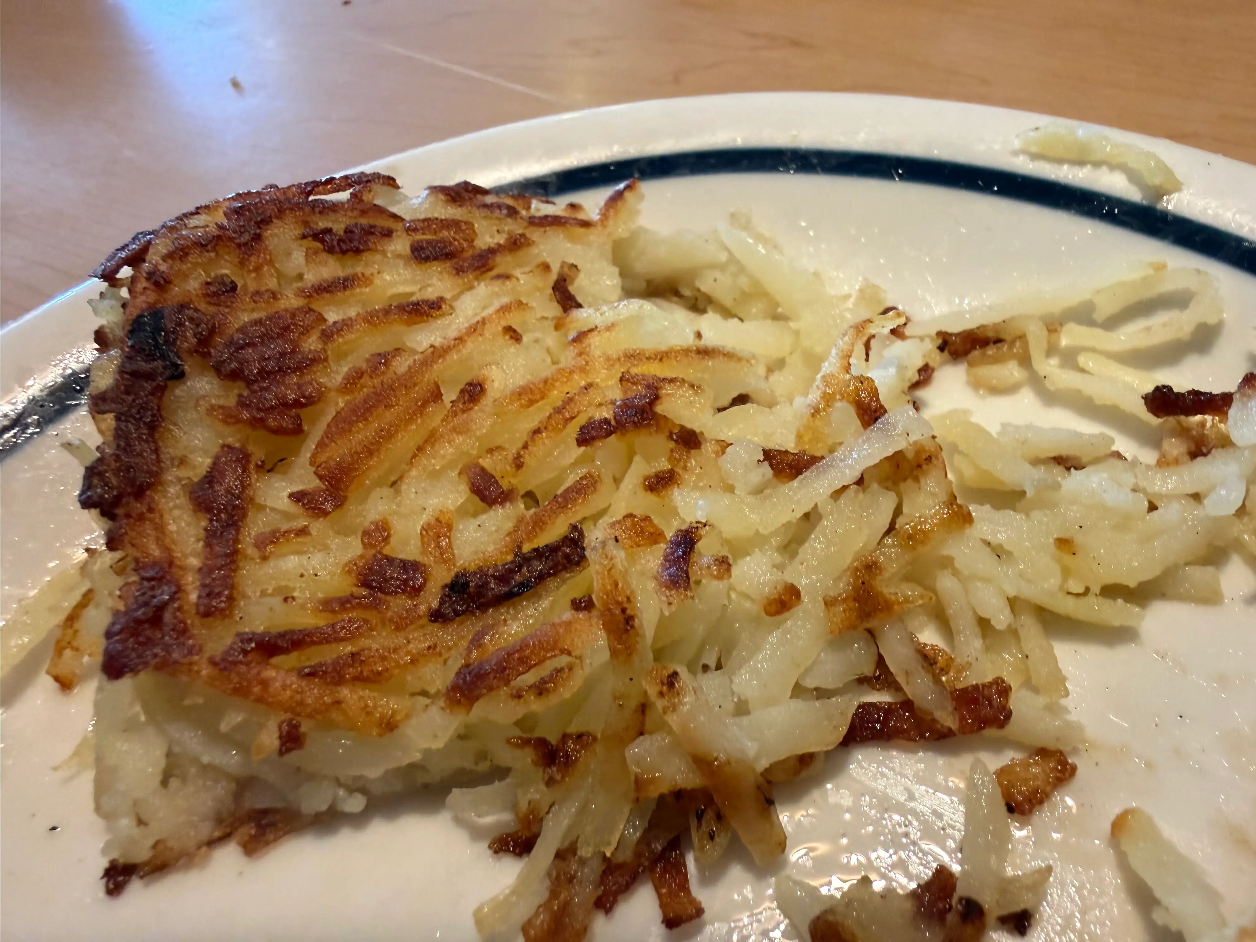 Hashbrowns on plate at IHOP