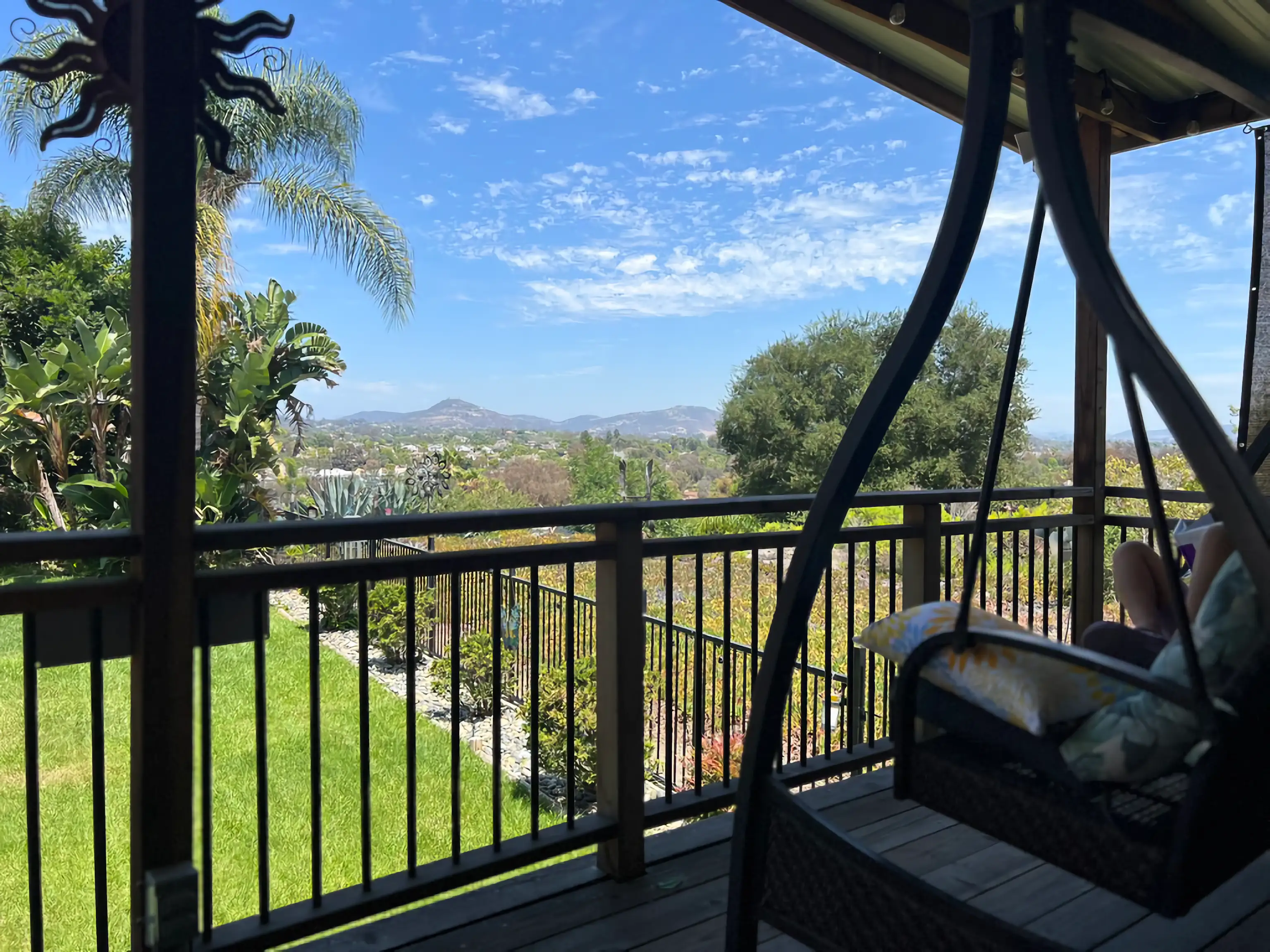 The view from the author's backyard in San Diego.
