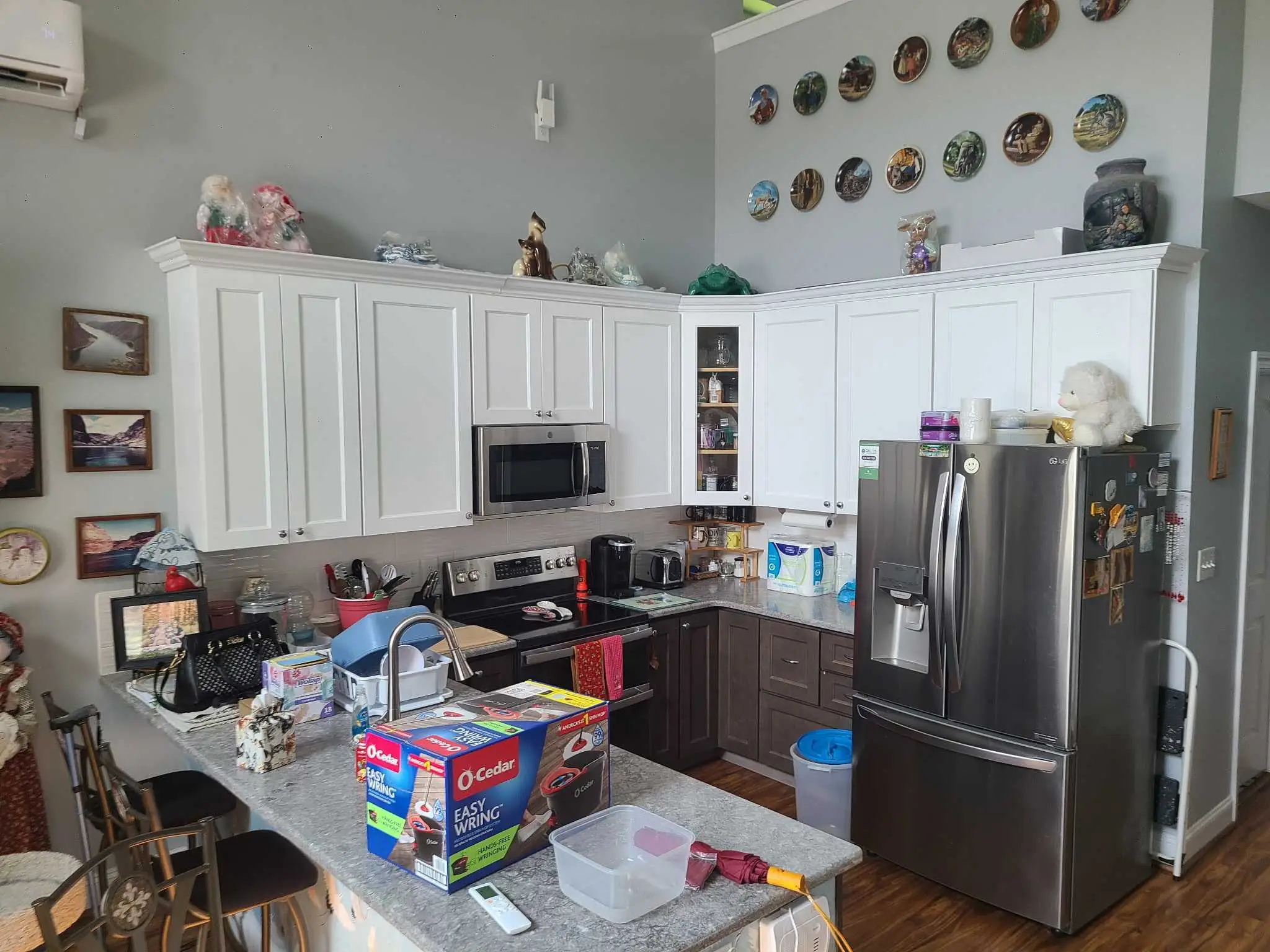 The tiny home has a full kitchen