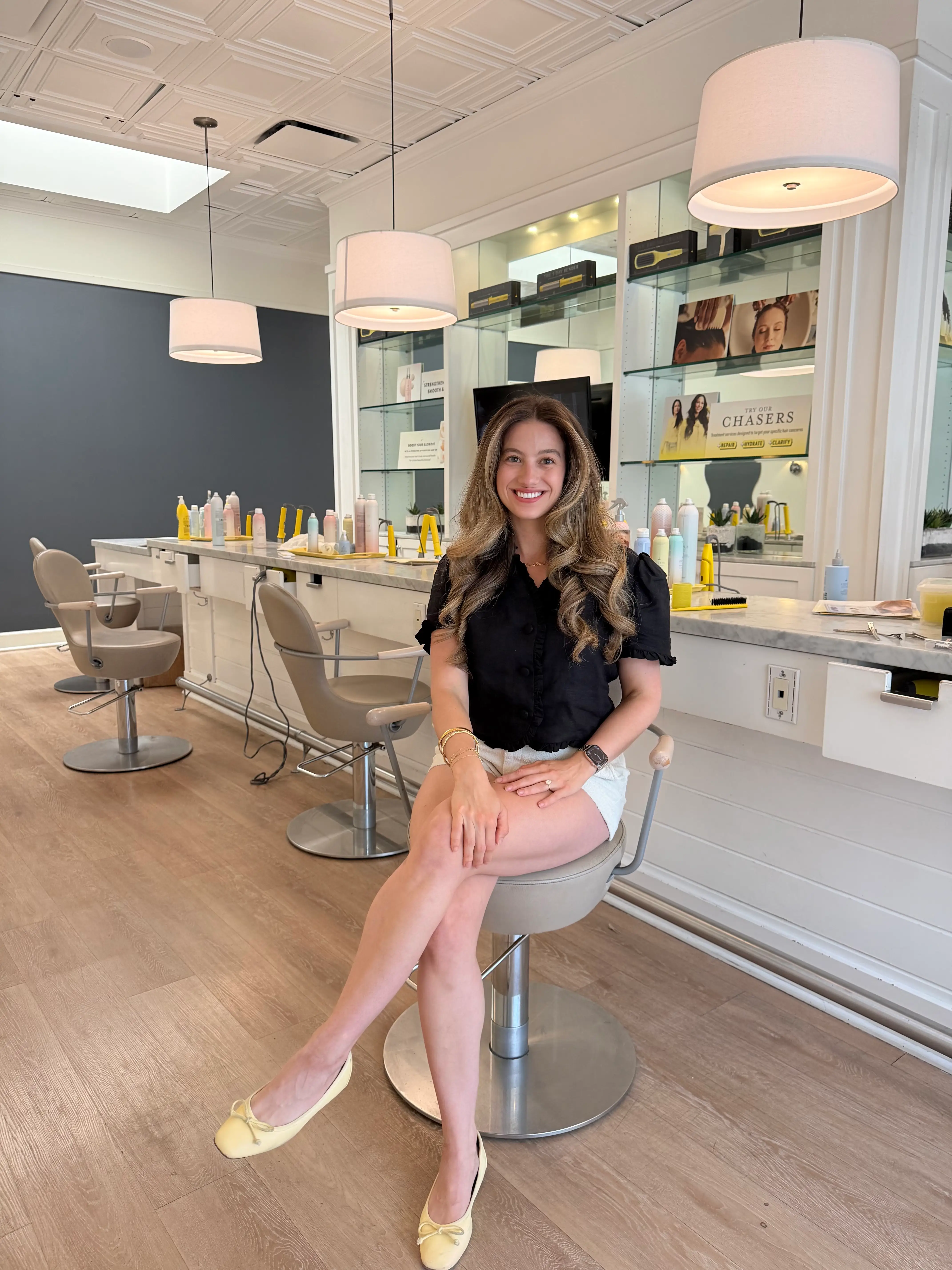 Maddie Johnson at Drybar.
