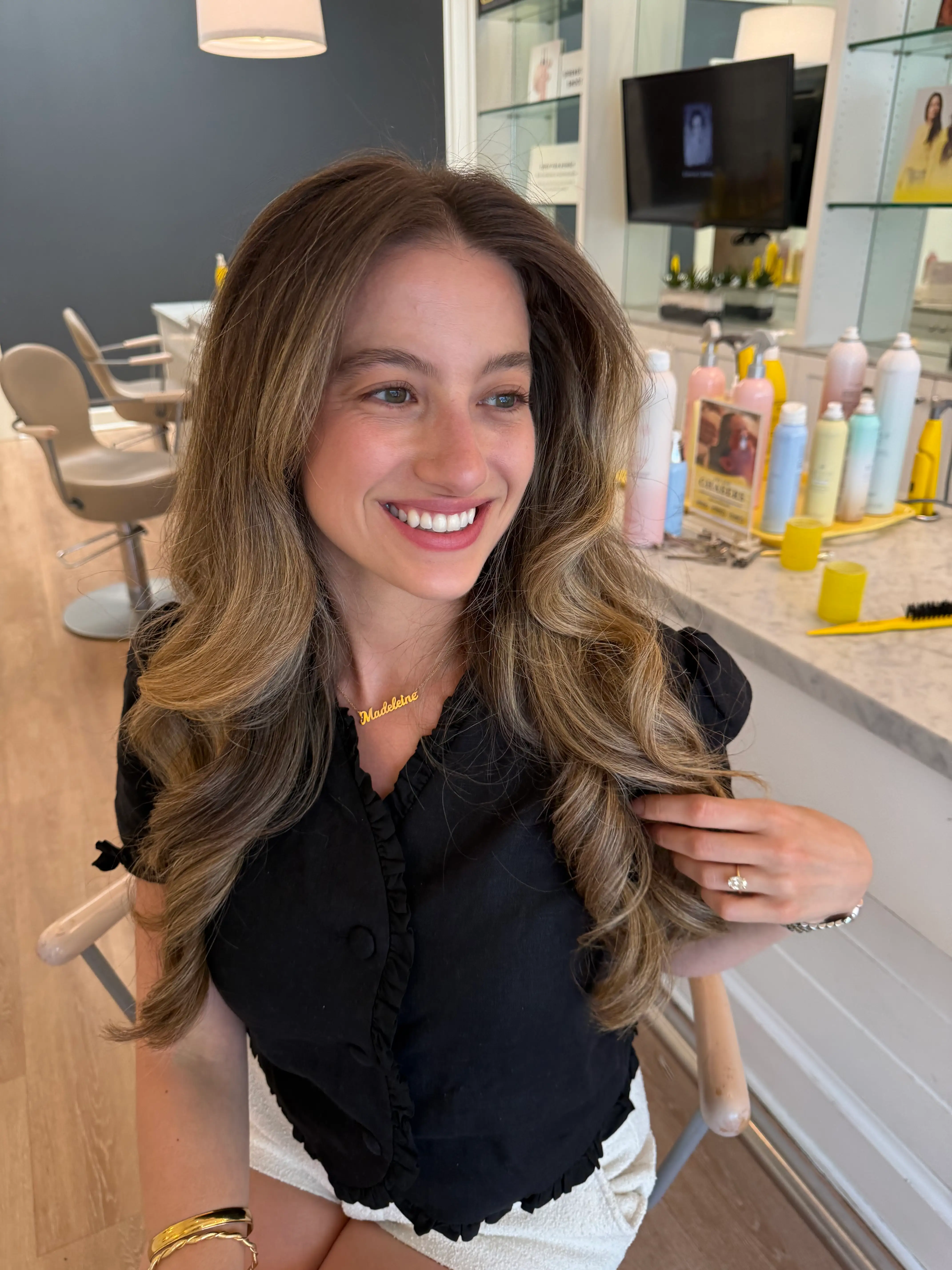 Maddie Johnson after getting her weekly blowout.