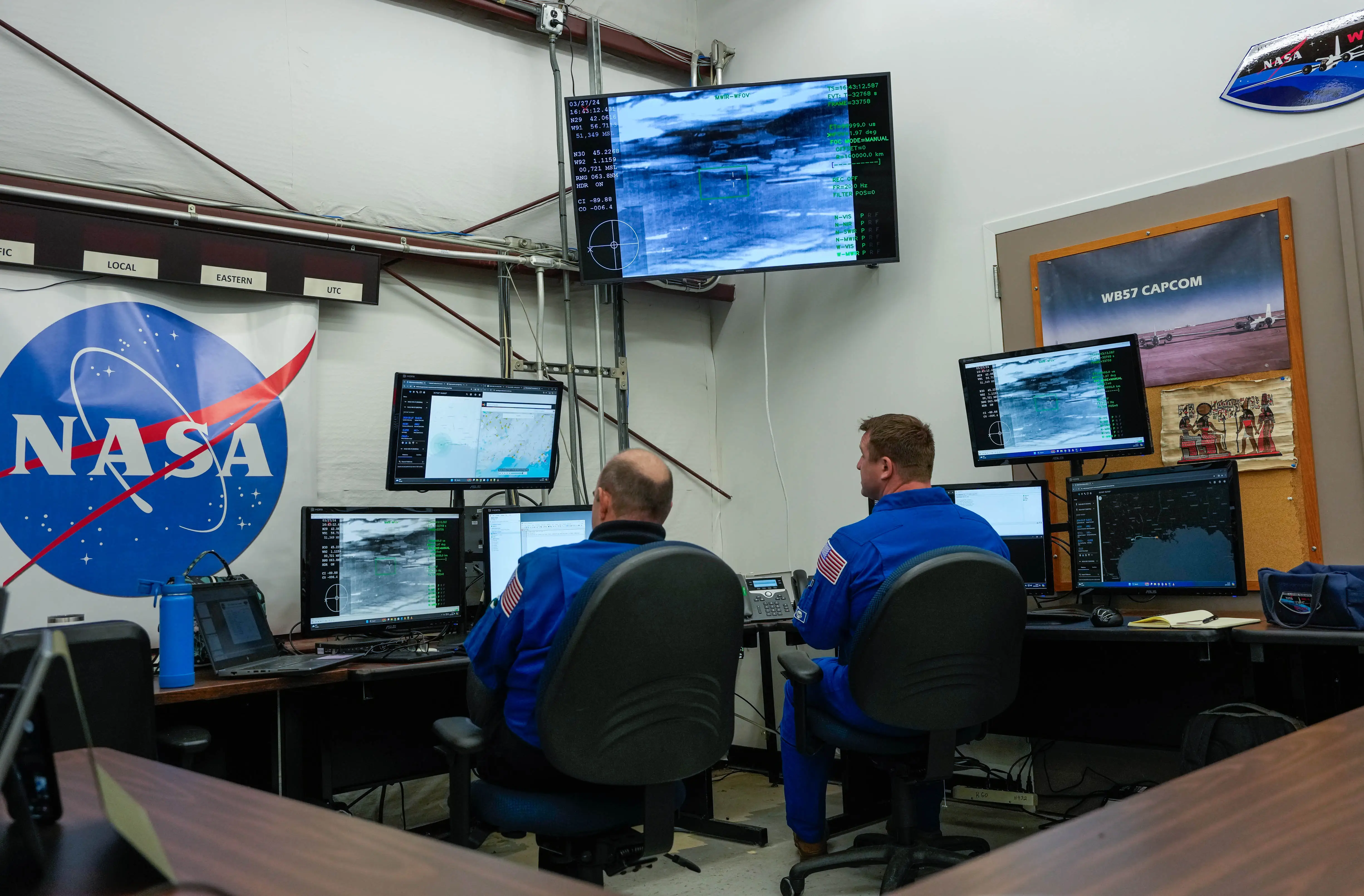 Mission Control for a NASA WB-57 plane.