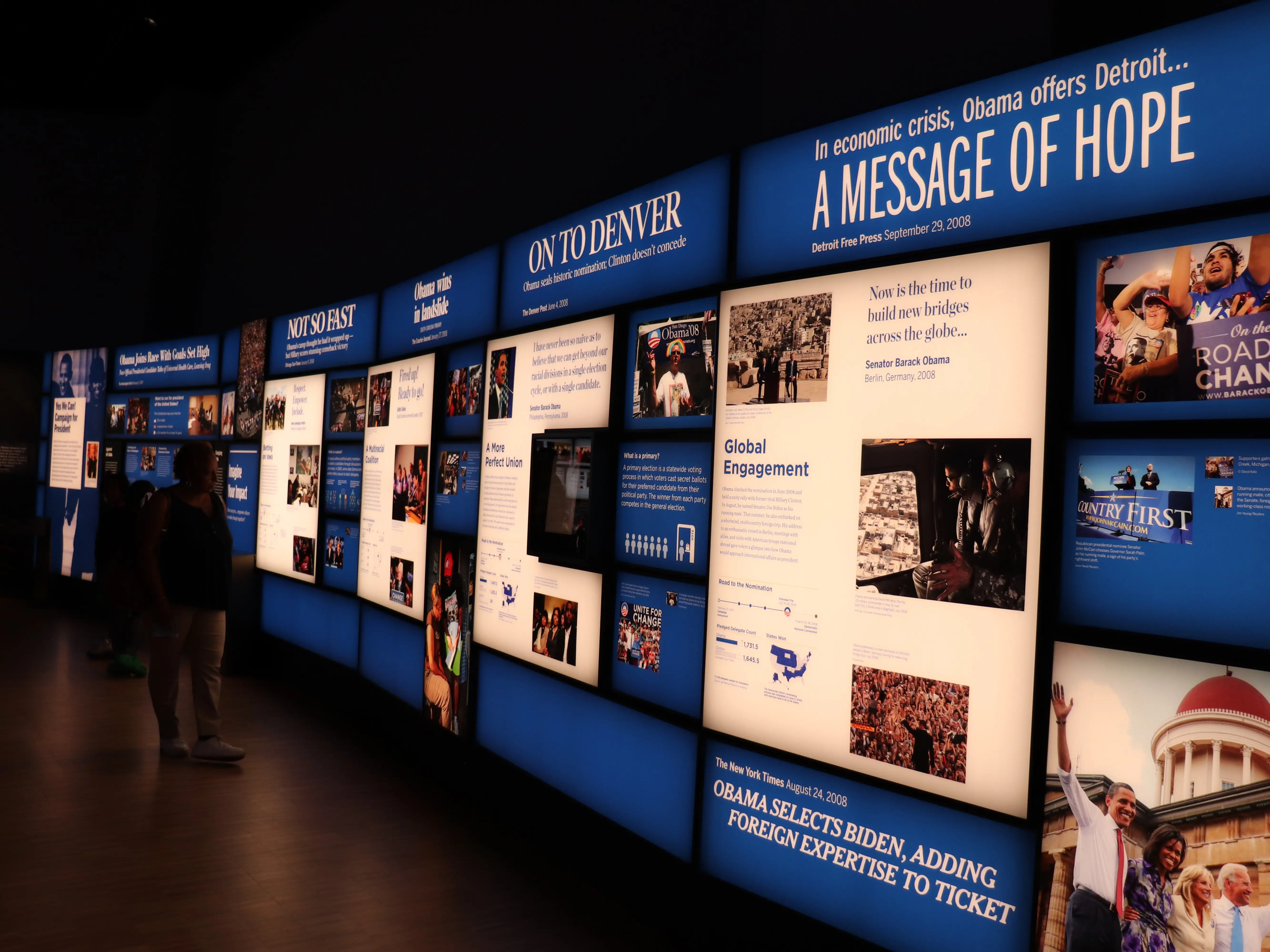 Obama 2008 campaign exhibit at the Obama Presidential Center.