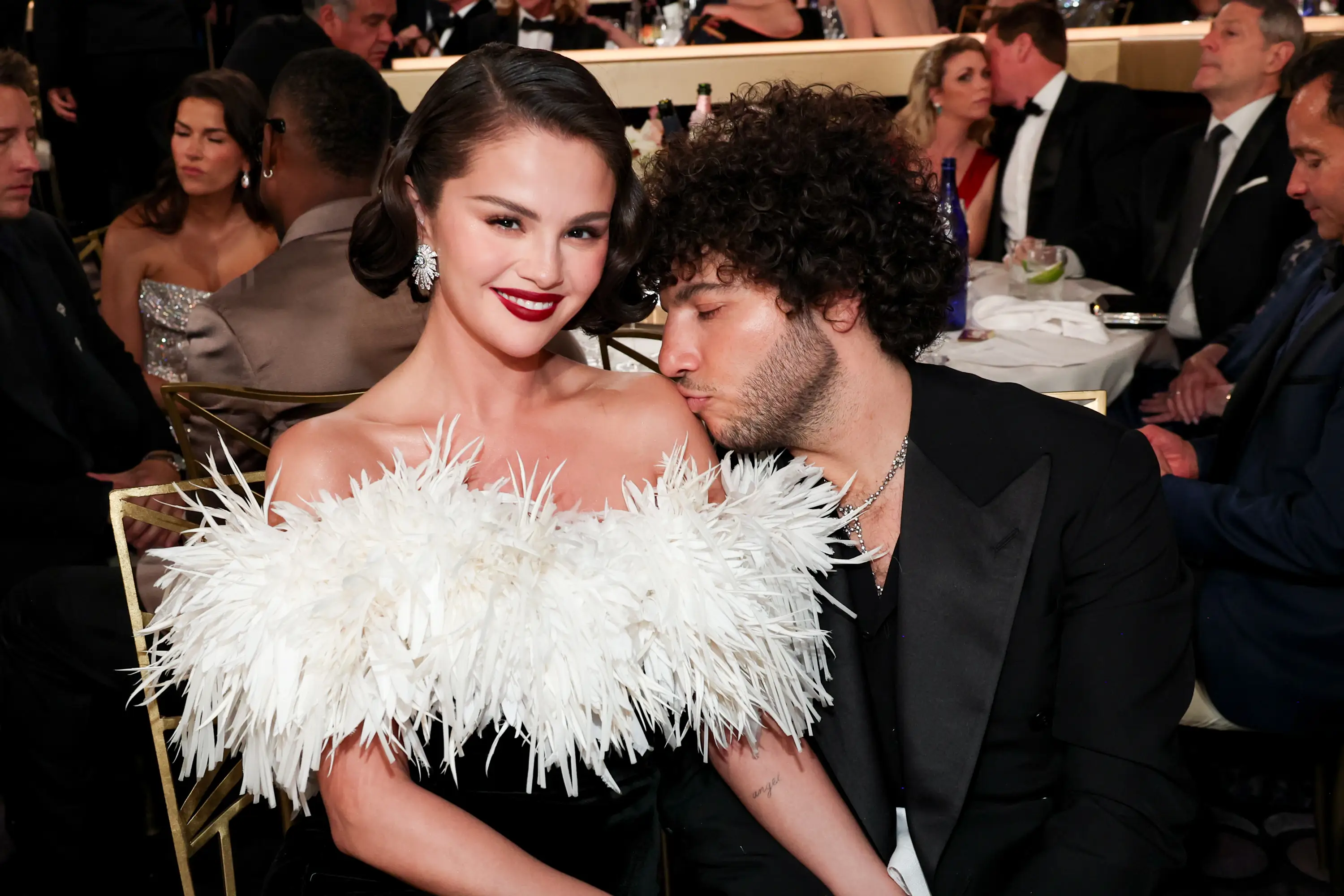 Selena Gomez and Benny Blanco at the 2026 Golden Globes.