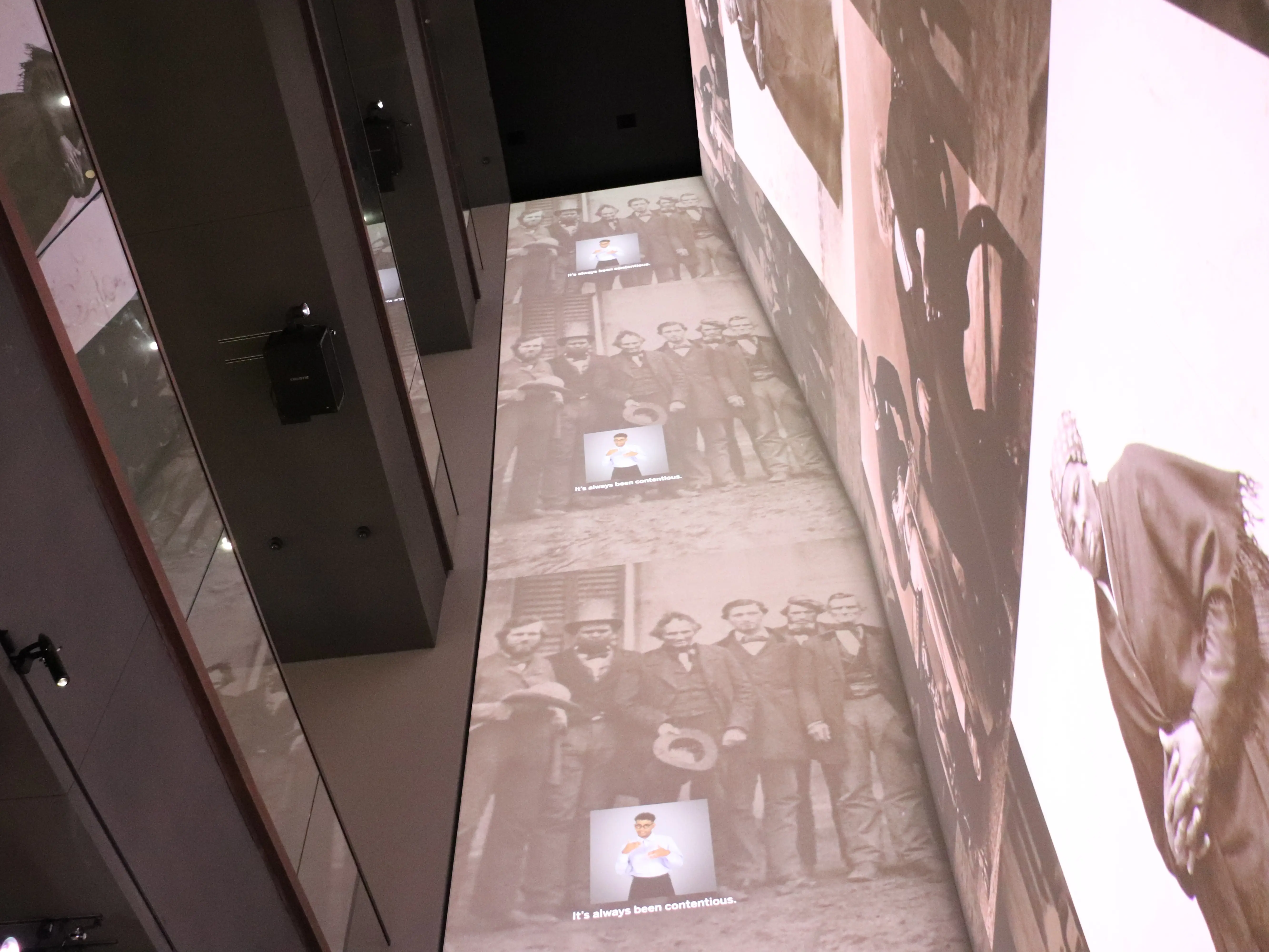 View of the three-story visuals at the Obama Presidential Center in Chicago