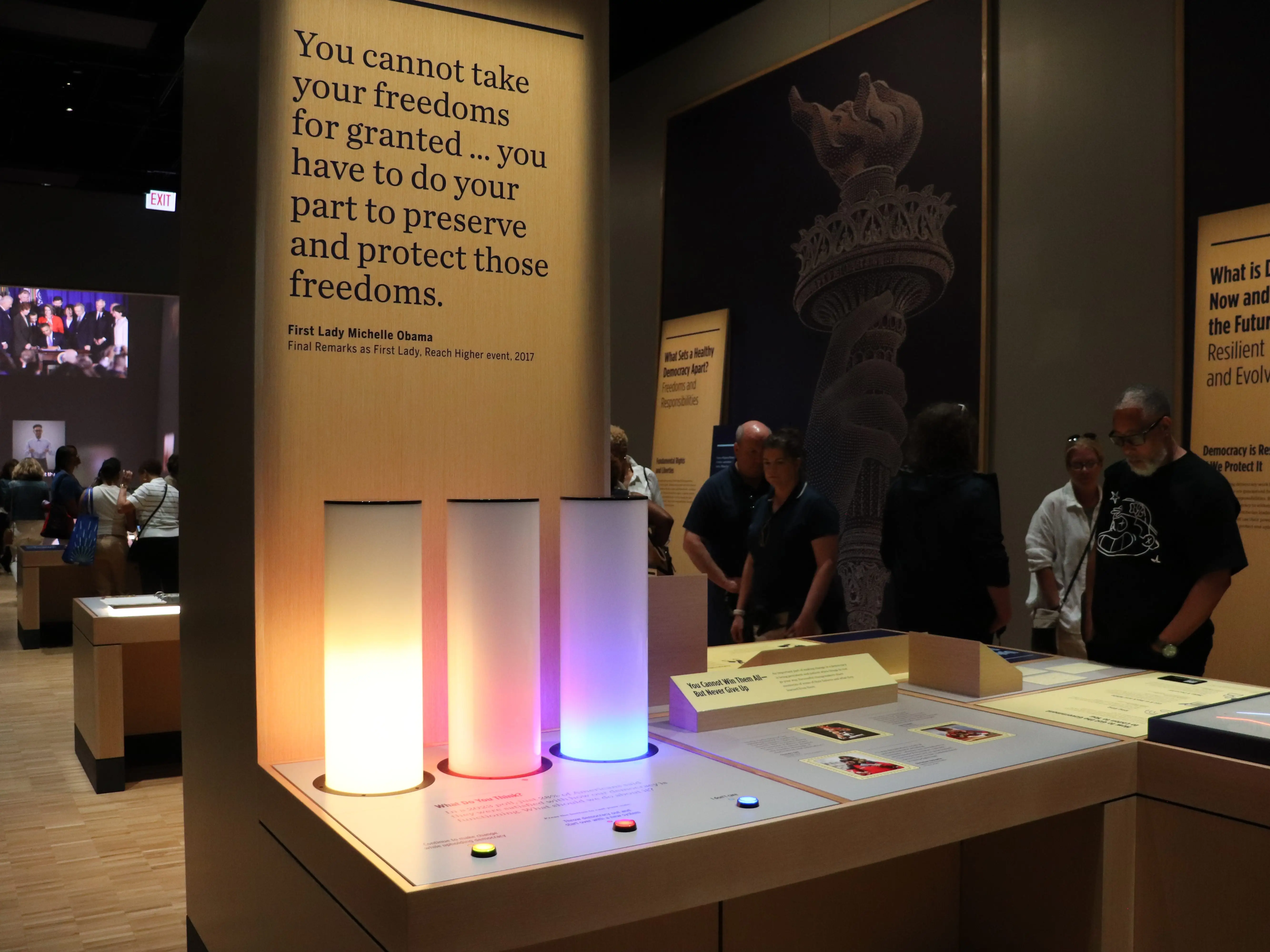 Interactive display at the Obama Presidential Center in Chicago