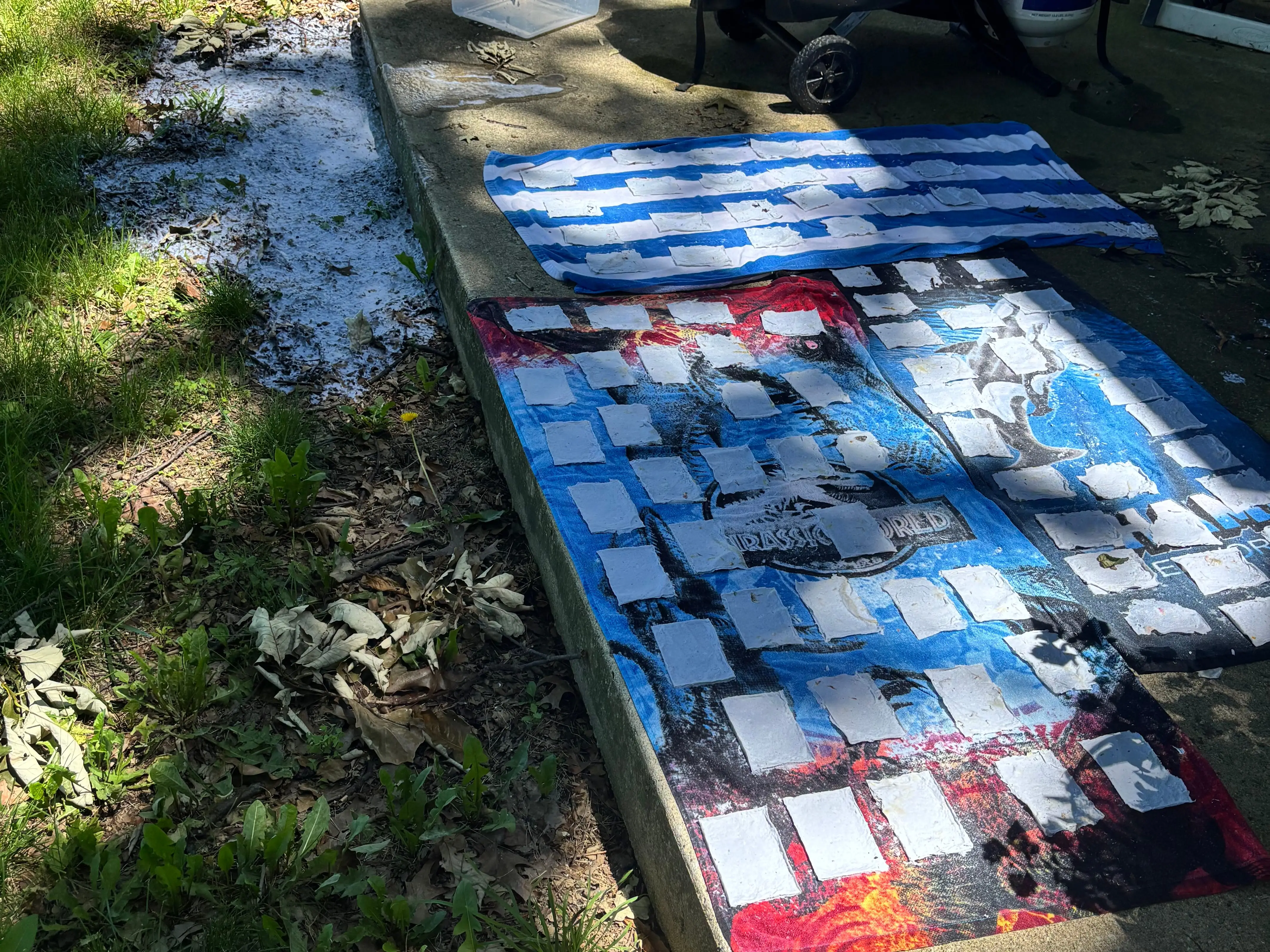 Paper being dried in the sun
