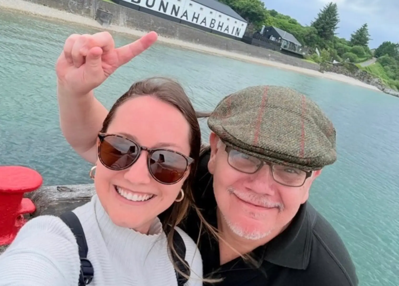 The author and her father on a vacation together.