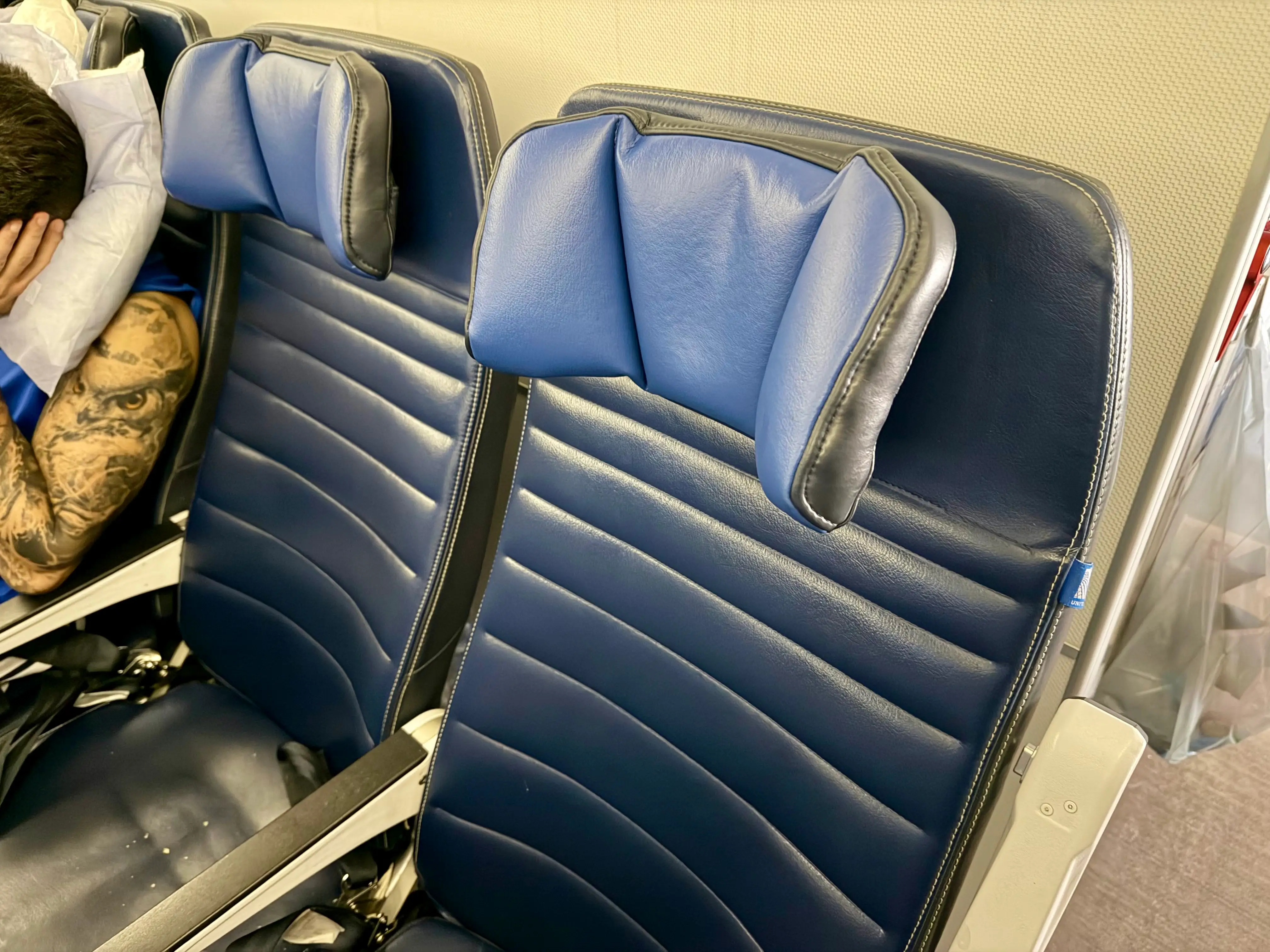 My seat, 53D, in the last row.