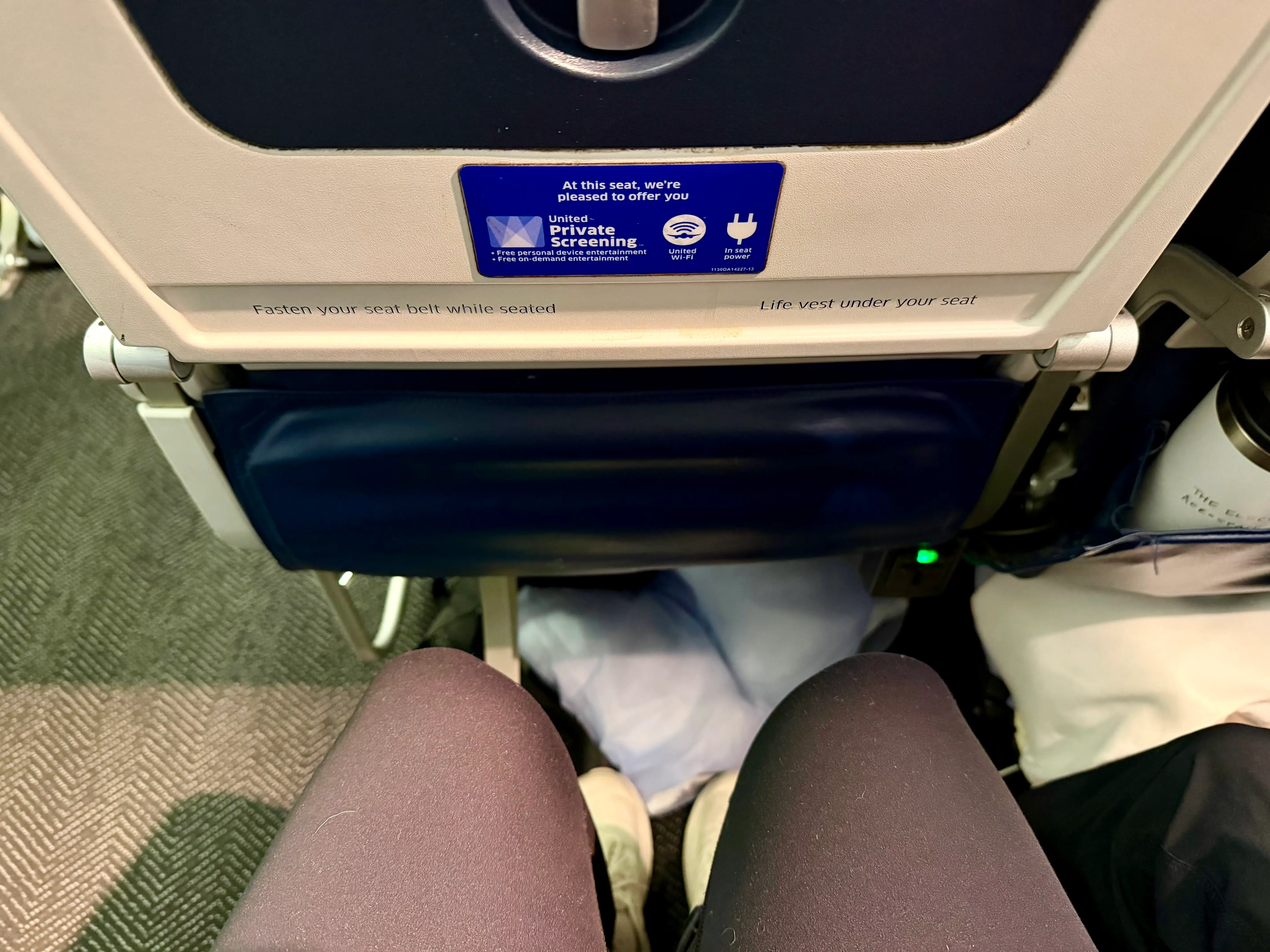 The legroom on my flight.