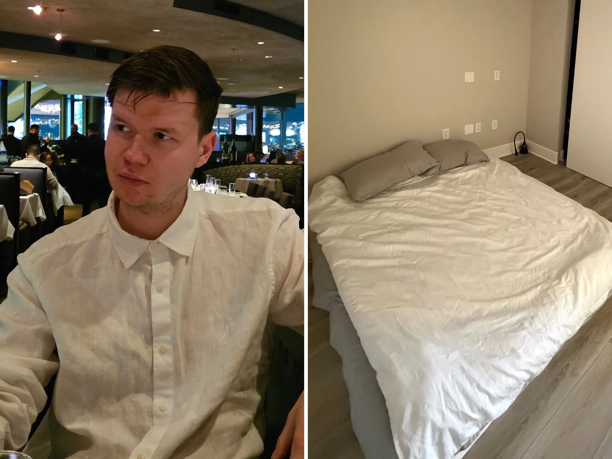 Docket cofounder Boris Skurikhin is pictured alongside his bed.
