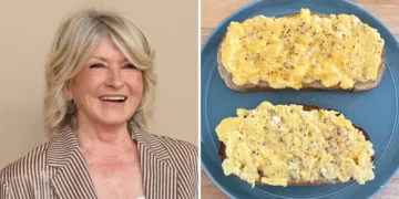 I tried Martha Stewart’s hack for making the ‘best scrambled eggs in the whole world.’ They were deliciously creamy.