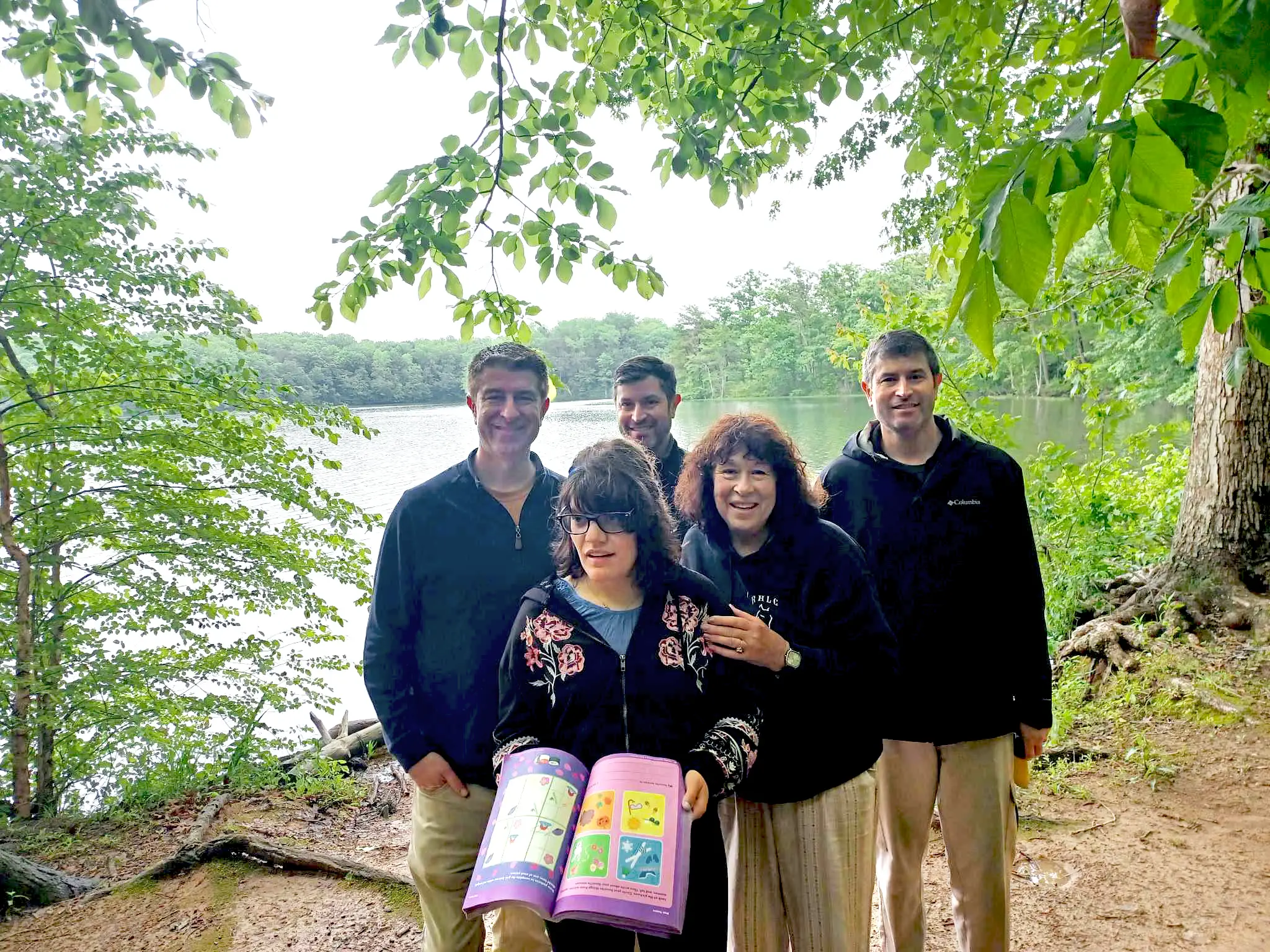 Family posing for photo