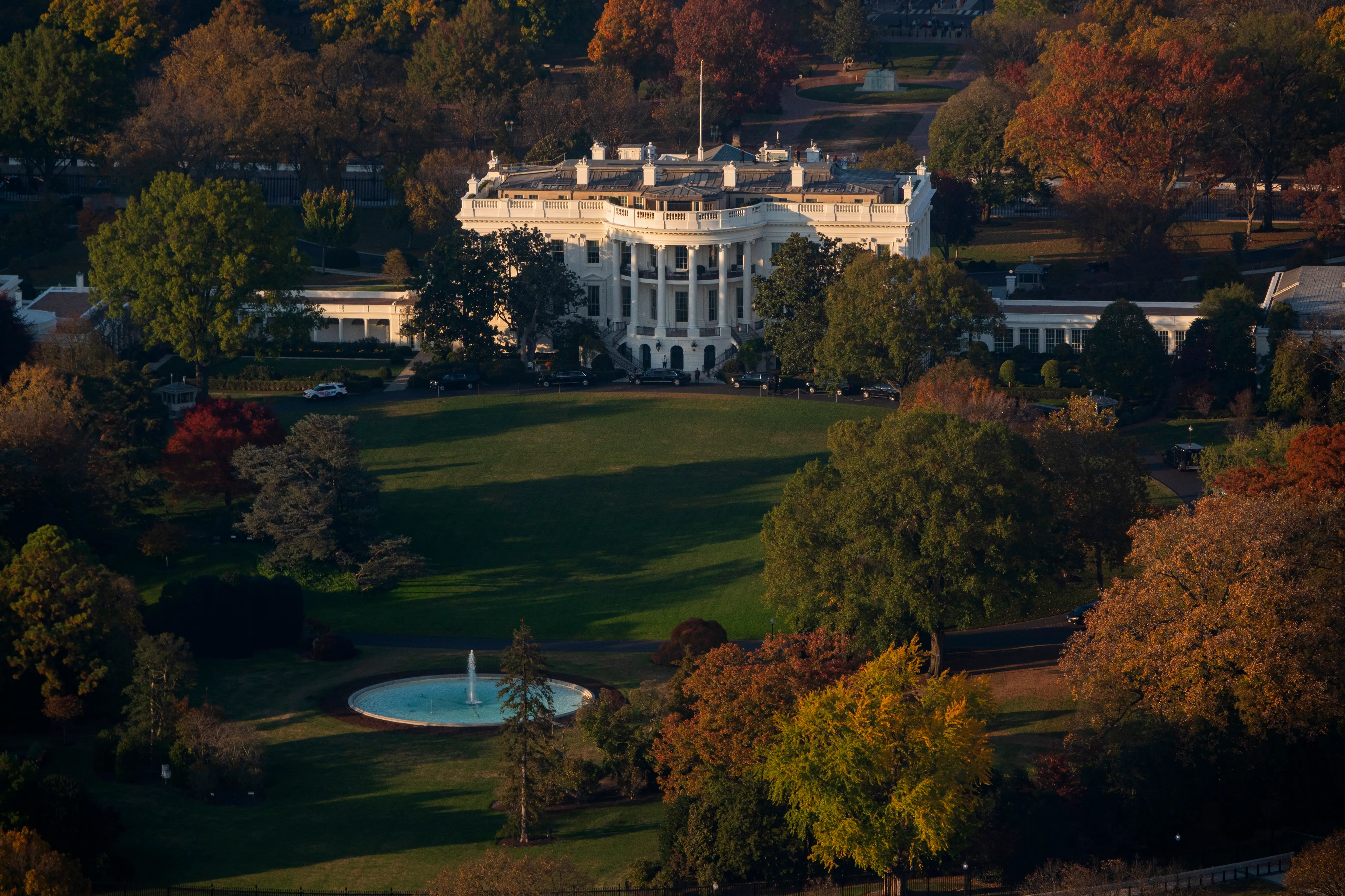 The South Lawn of the White House in 2023.