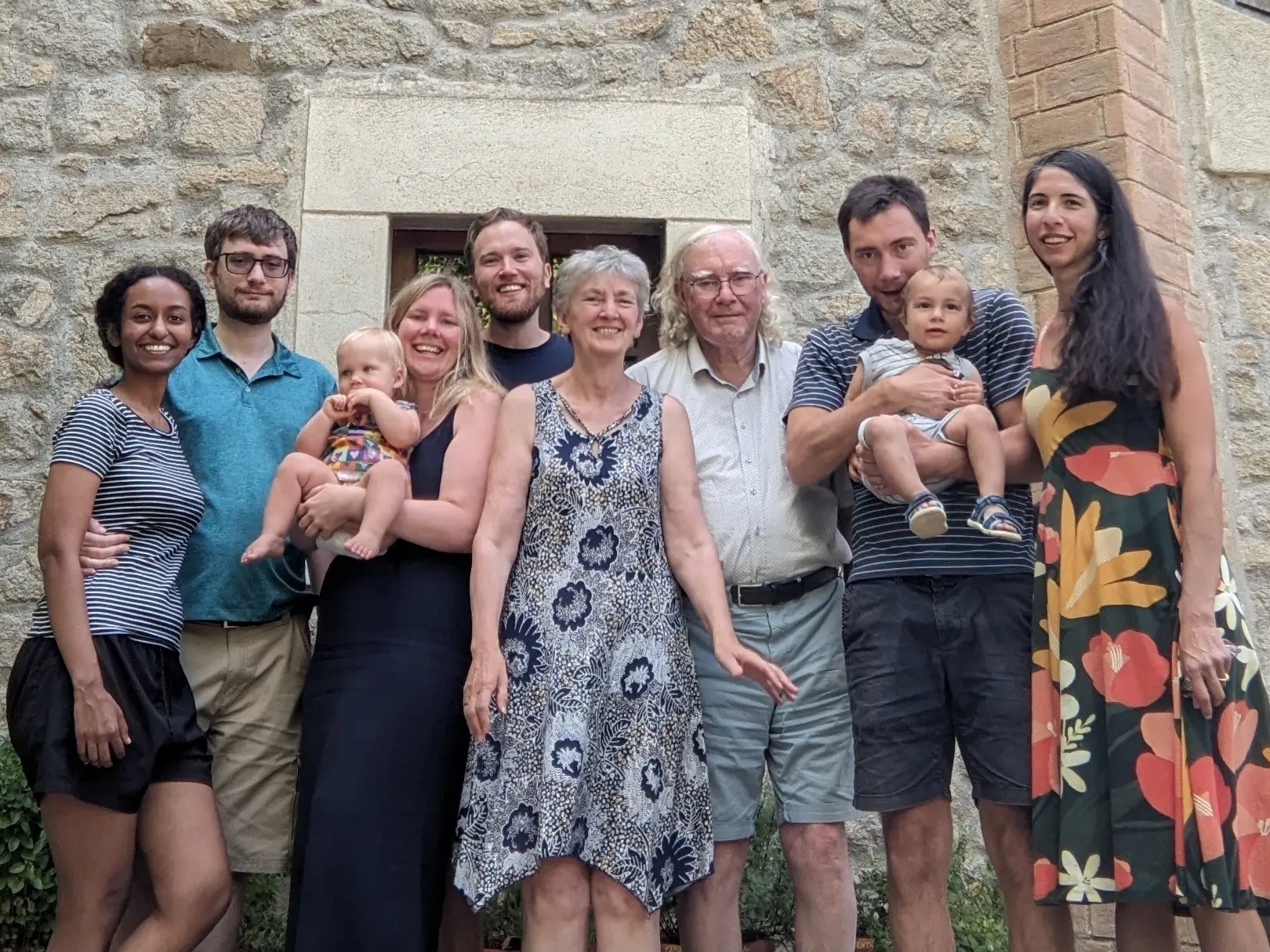 The author (far right) shown on a multigenerational family trip to Italy.