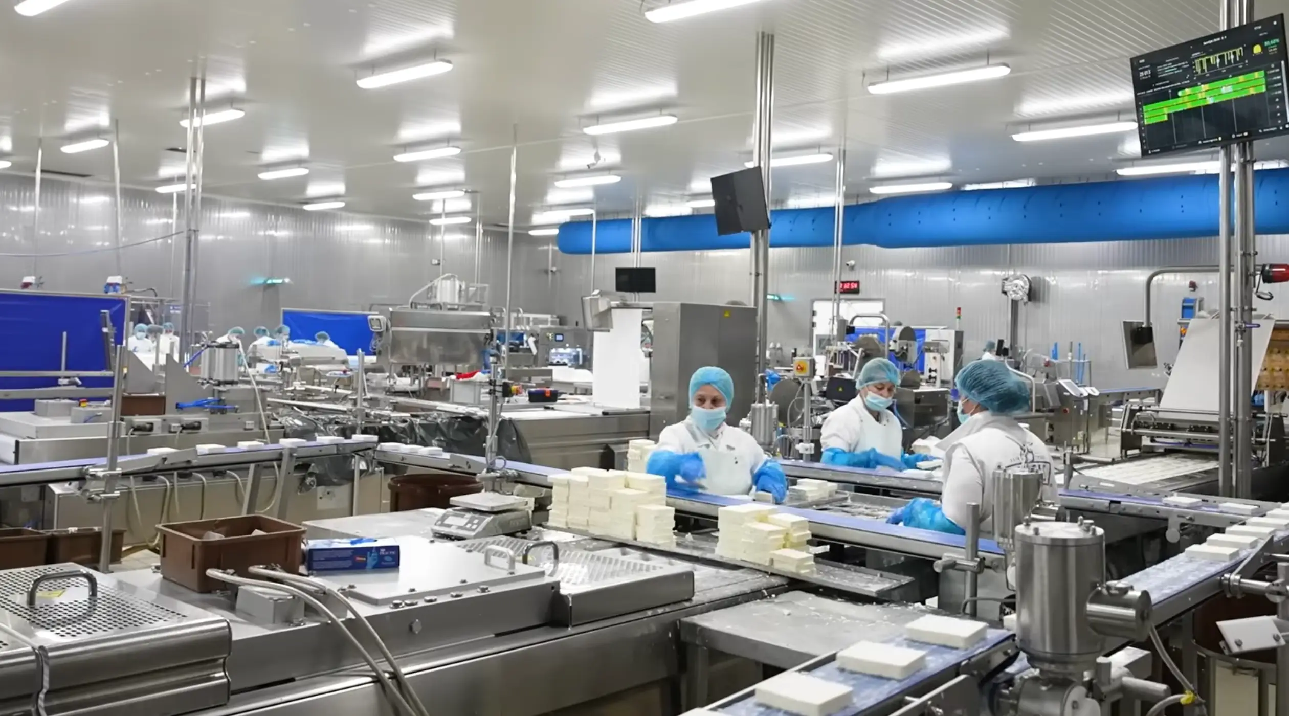 Feta cheese manufacturing facility in Greece.
