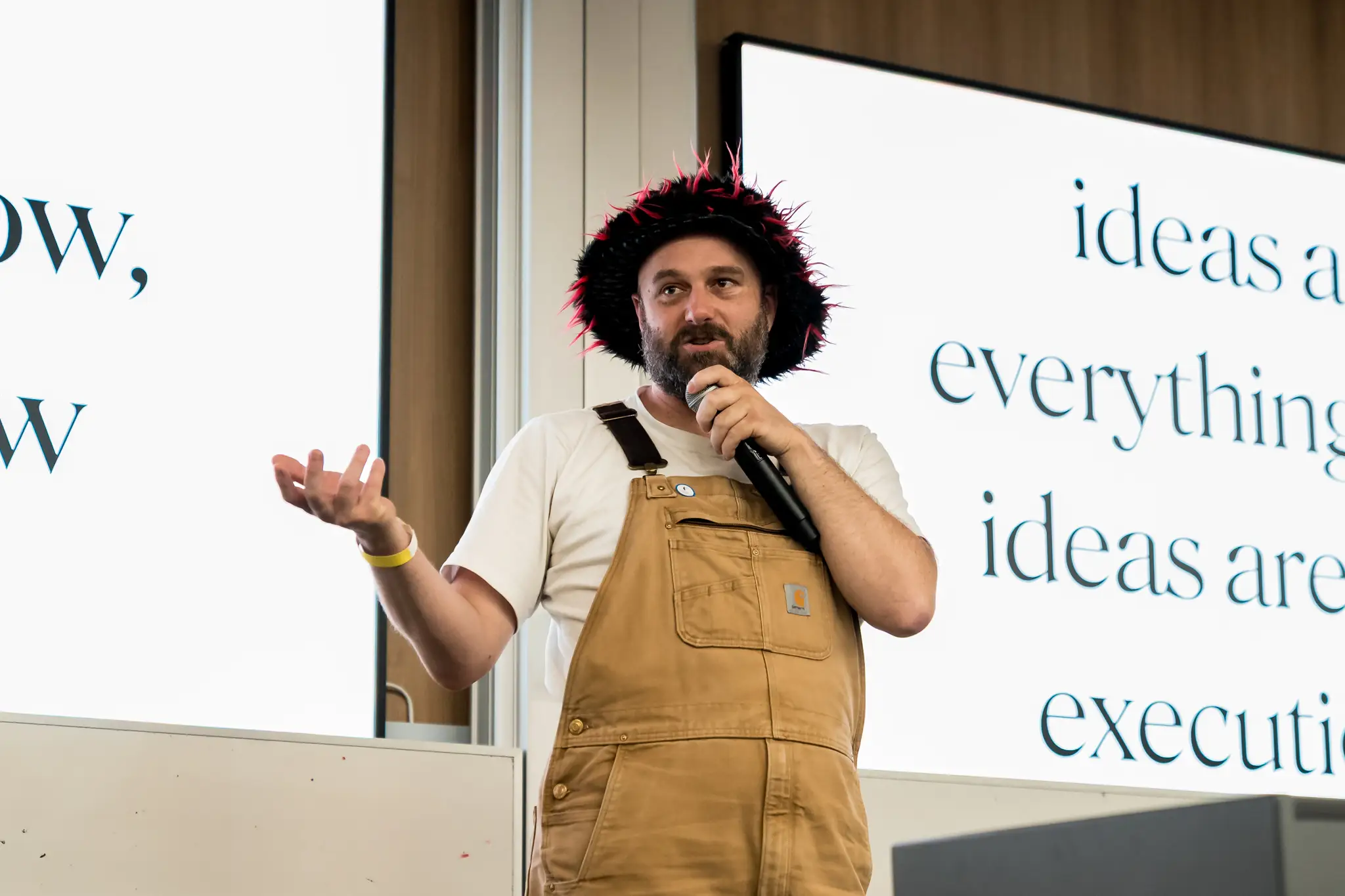 A speaker hosting AI workshops at AIE Singapore.