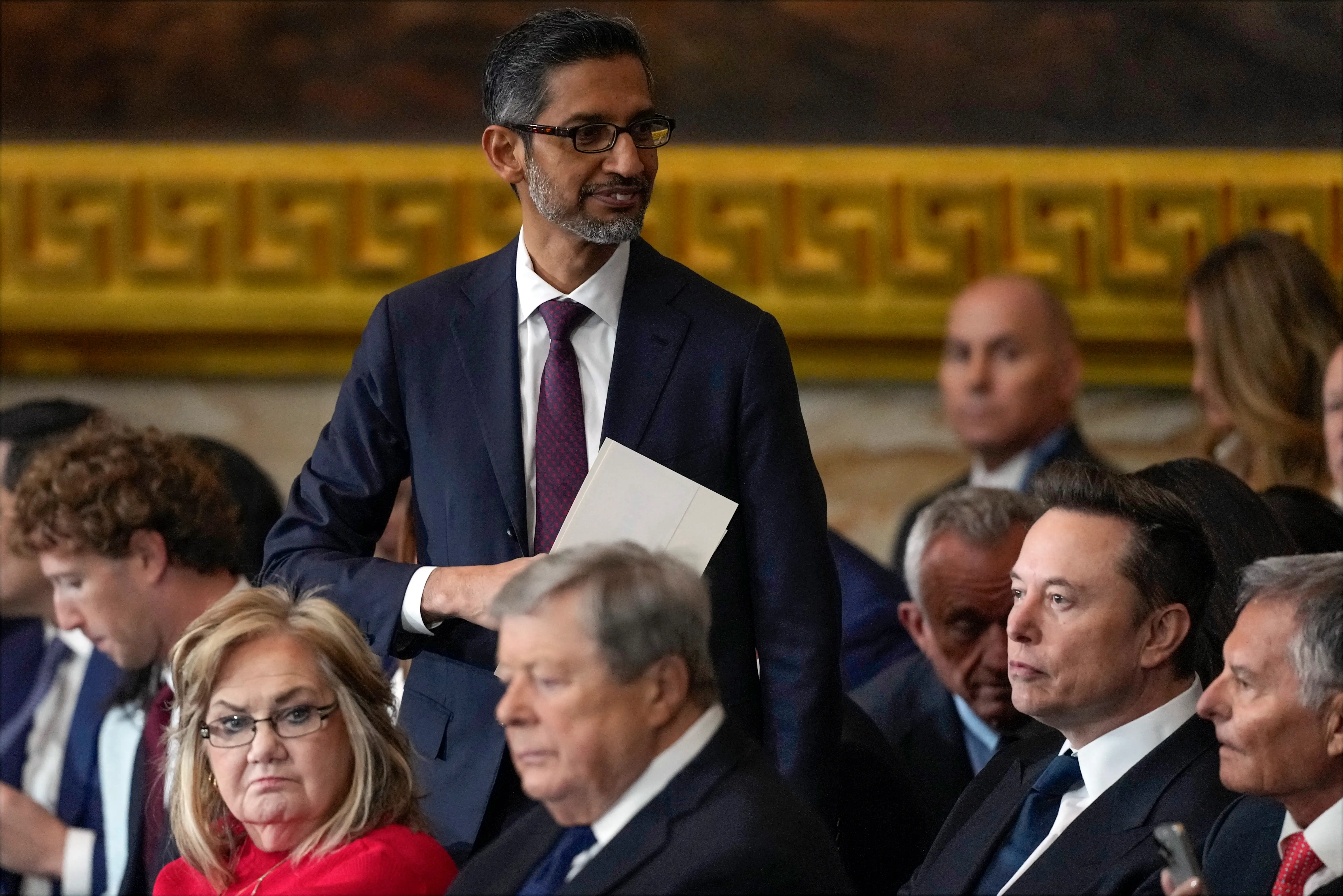 Sundar Pichai at Donald Trump's inauguration.