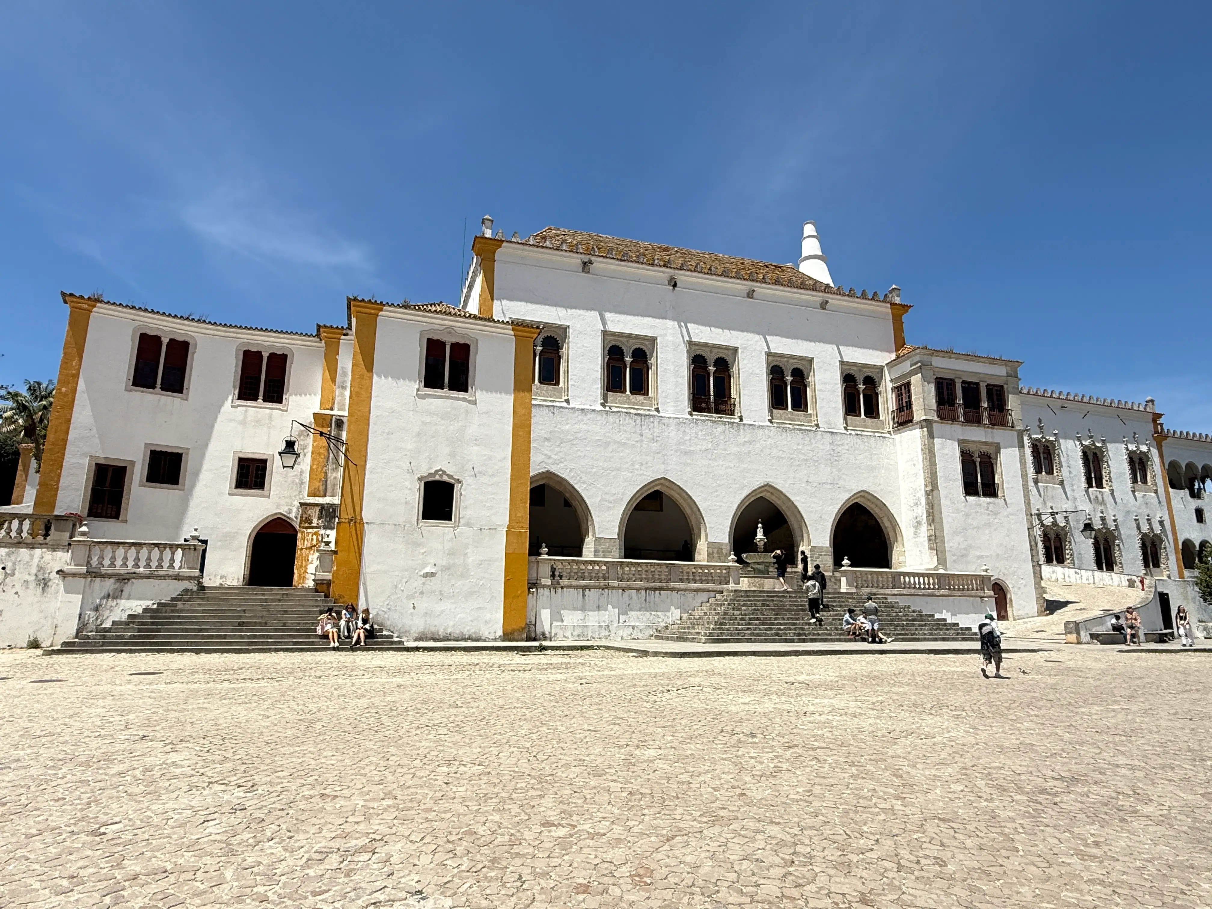 View of national palace of Sintra exterior